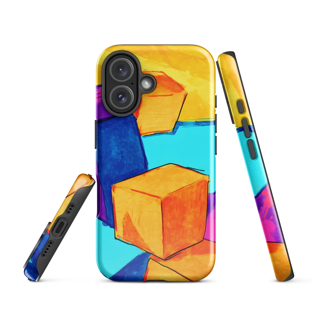 Playful Cubes in Vibrant Harmony | Phone Case |  16 | Tough Case | Glossy
