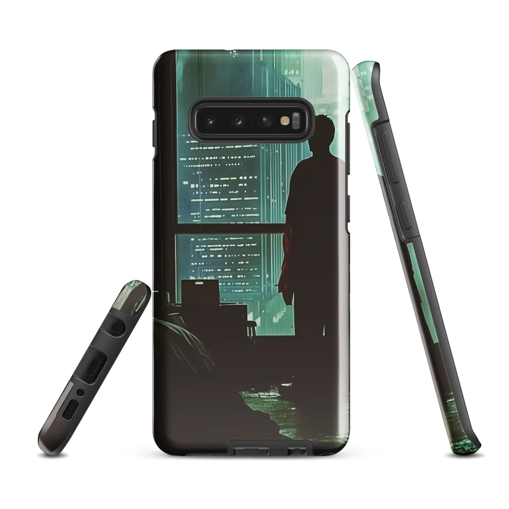 Silent Contemplation in a Futuristic Dystopia | Phone Case |  S10 Plus | Tough Case | Glossy