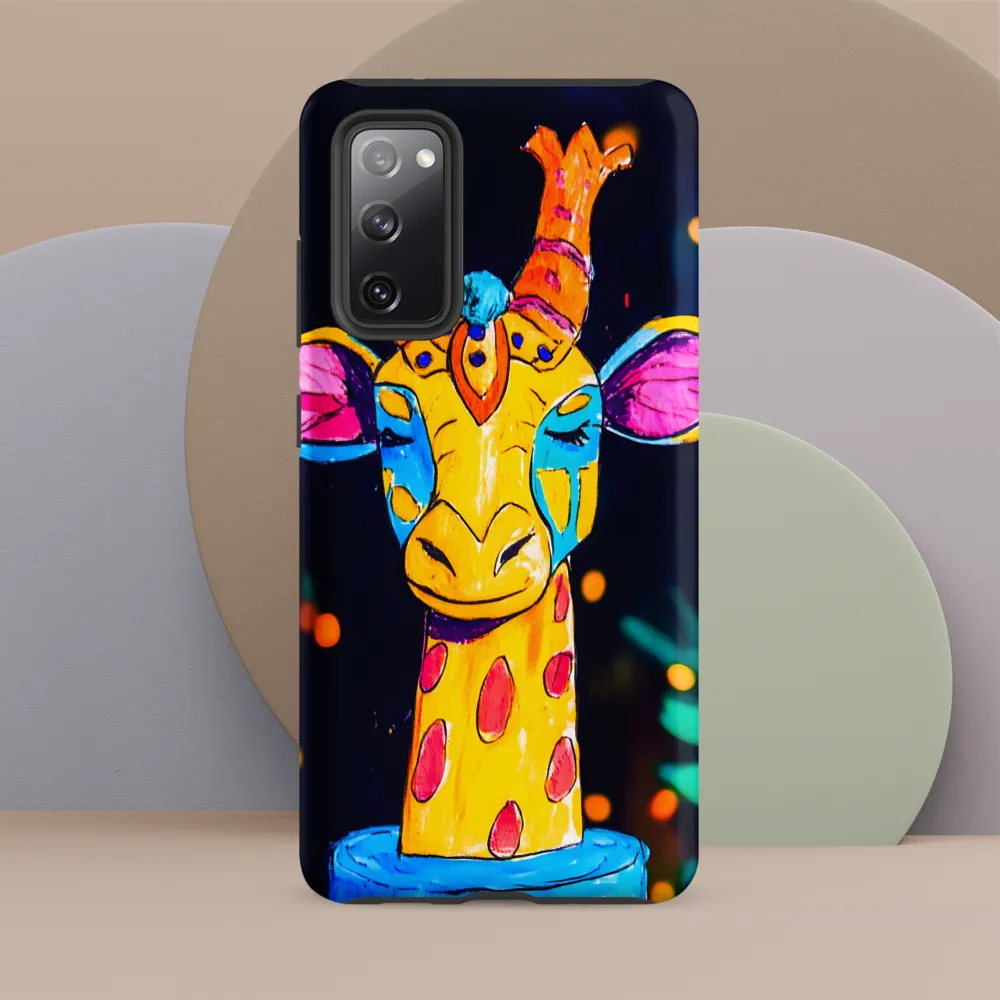 Whimsical Giraffe in Vibrant Colors