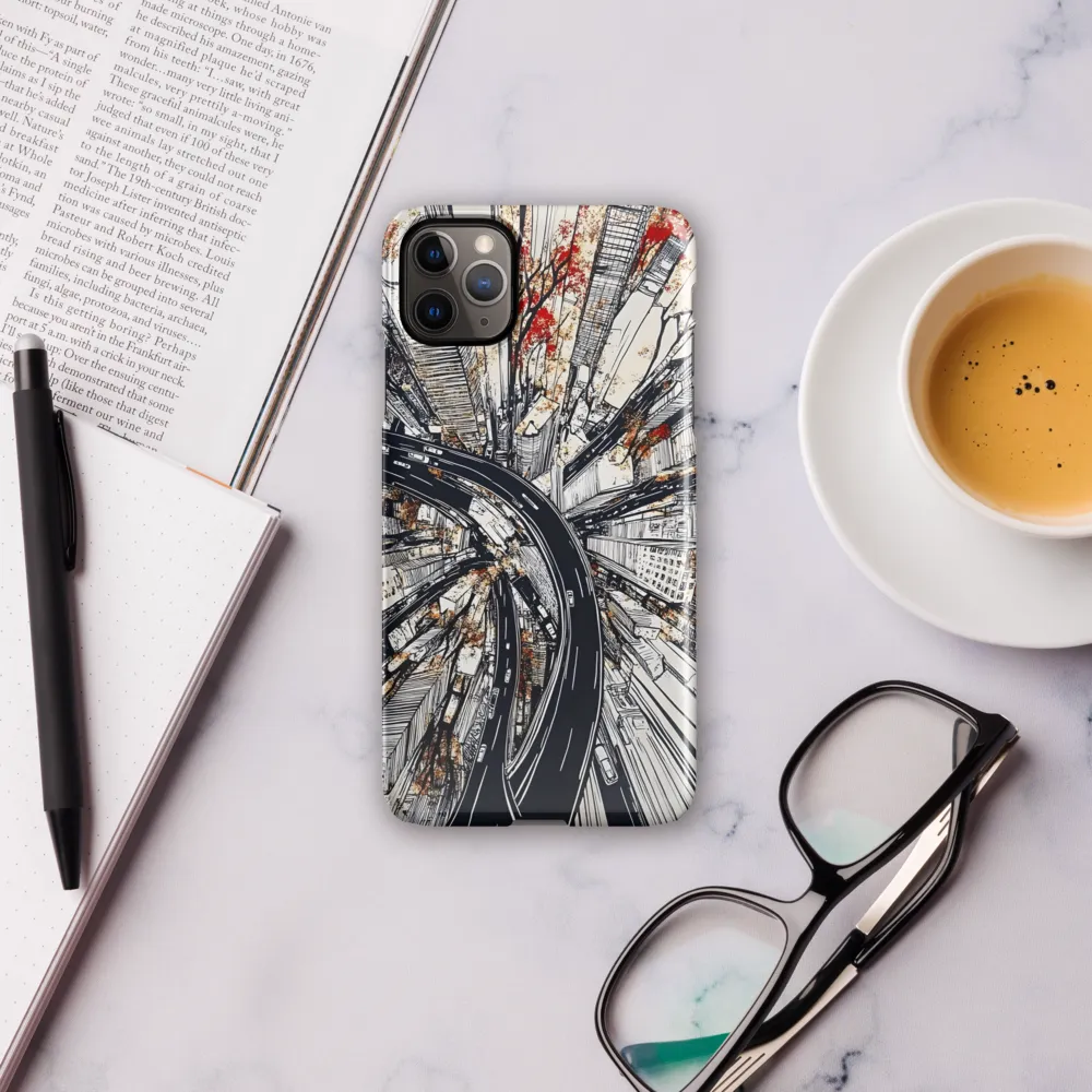 Urban Symphony: Aerial View of Life | Phone Case |  11 Pro Max | Snap Case | Glossy