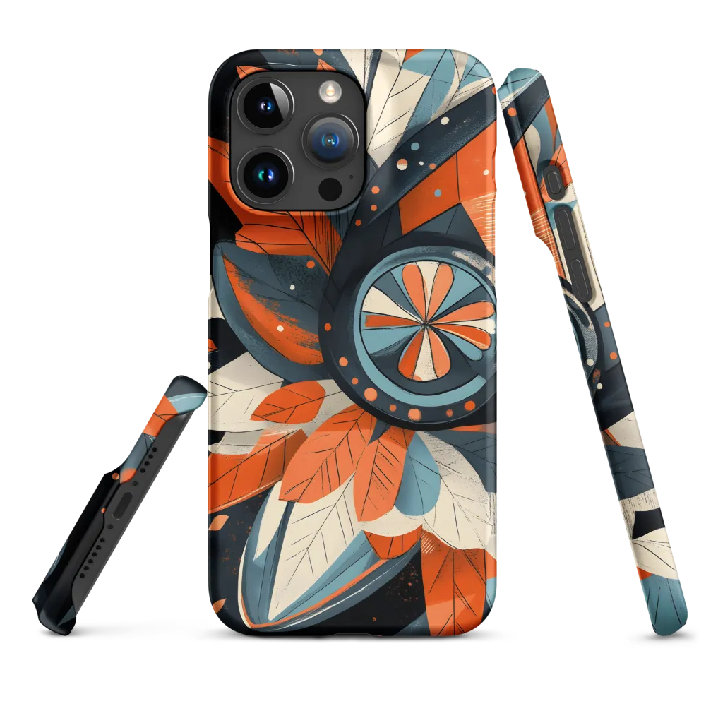 Floral Symphony in Orange and Teal