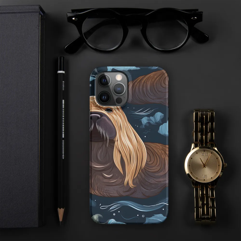 Whimsical Walruses in Deep Blue