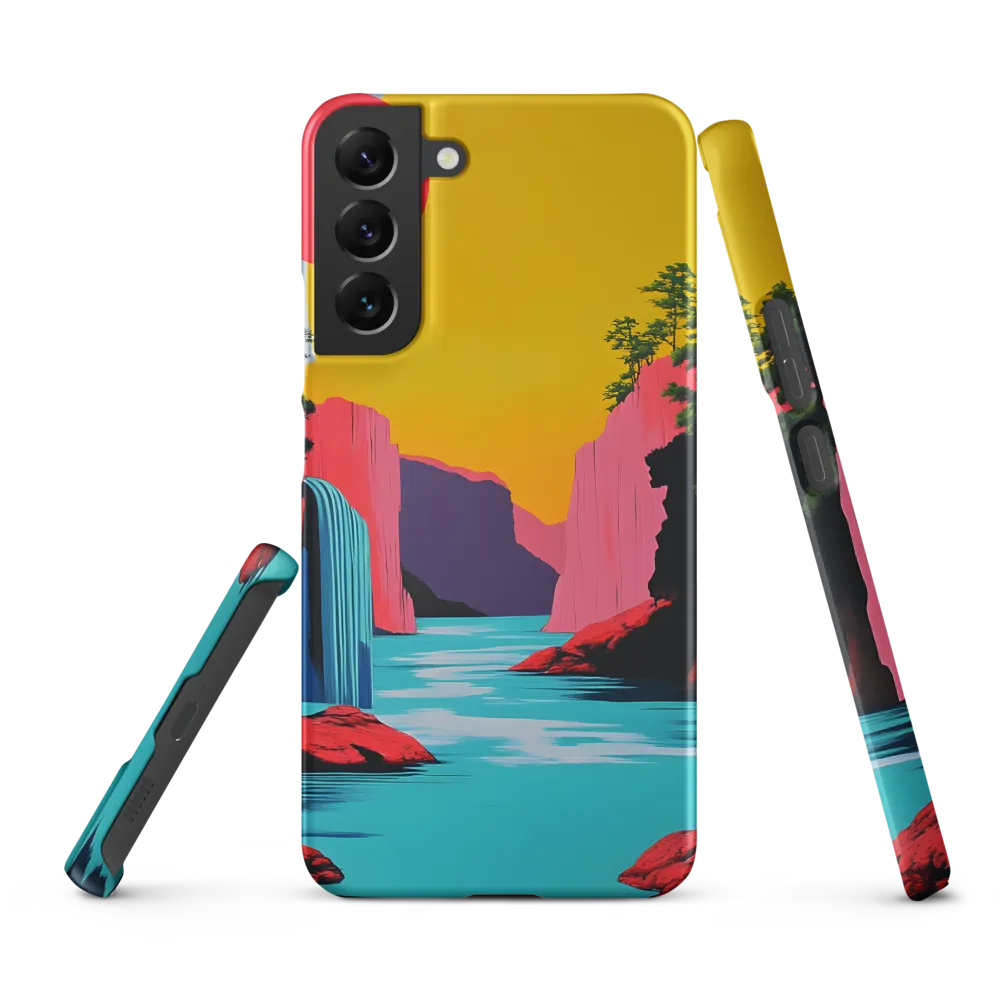 Dreamscape of Pink Cliffs and Turquoise Waters | Phone Case |  S22 Plus | Snap Case | Matte