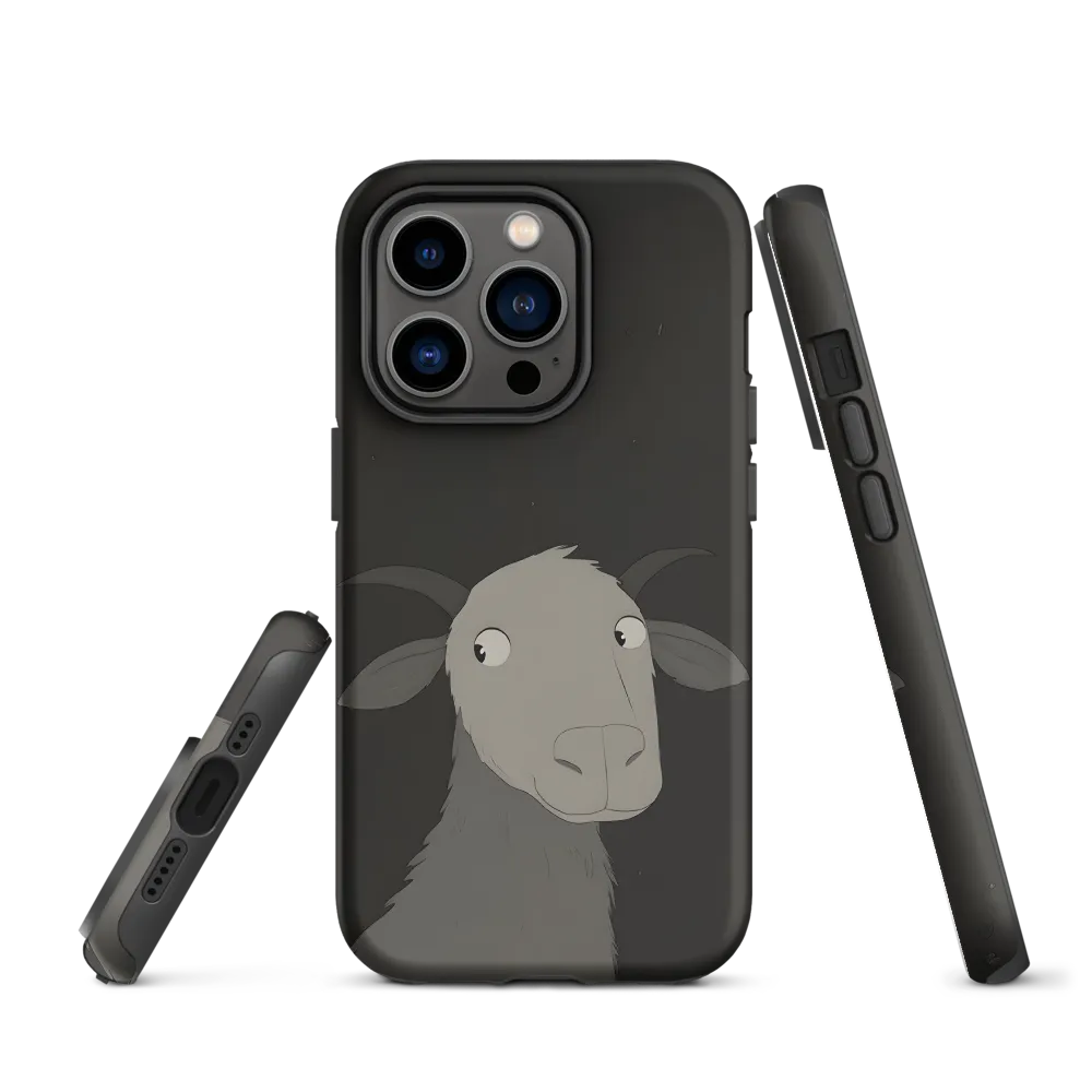 Whimsical Goat in Darkness