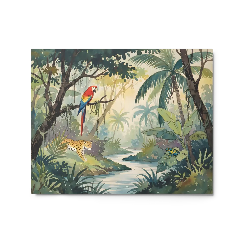 Rainforest River Serenity 
 Metal Print | 16″x 20″