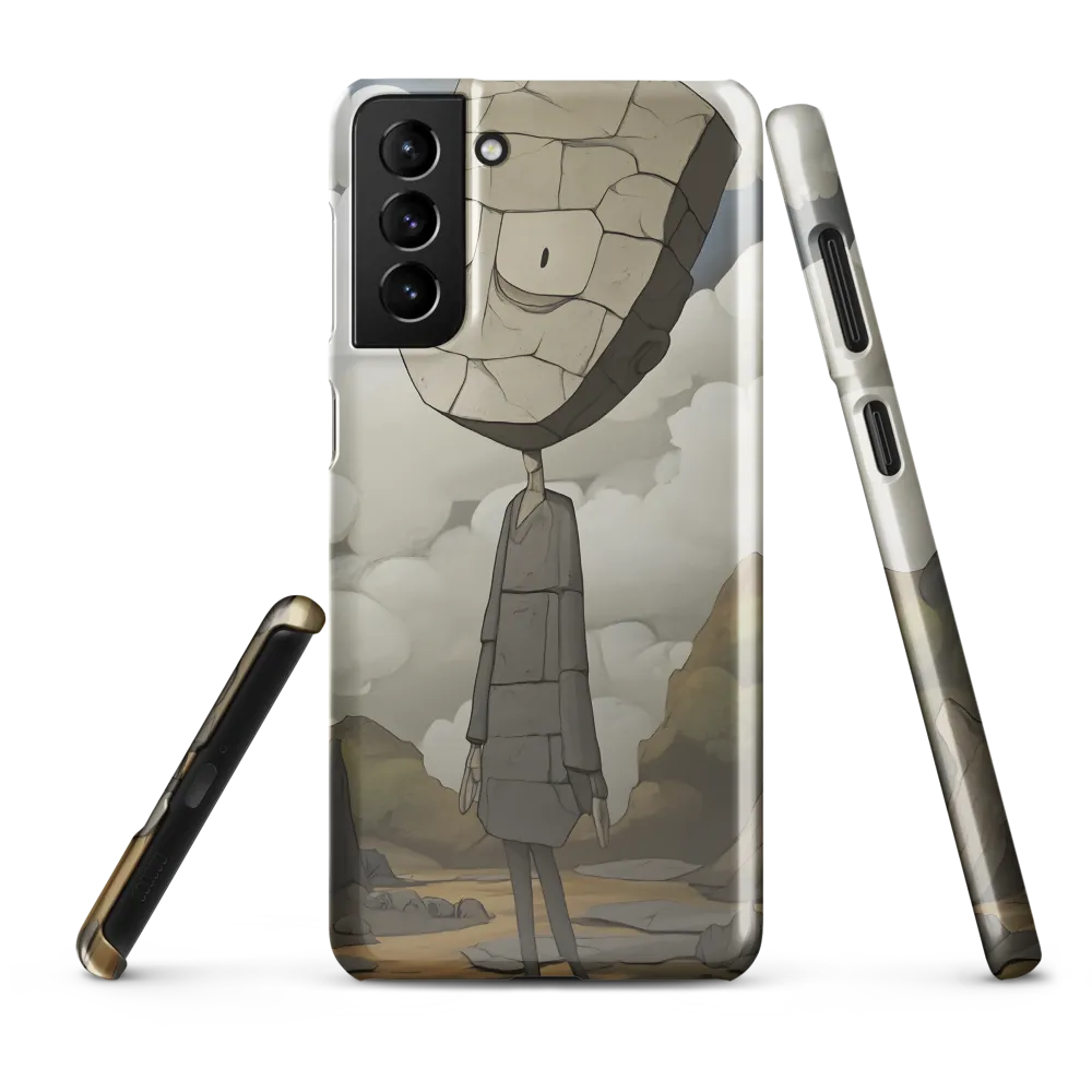 Whimsical Stone Figure in a Rocky Landscape | Phone Case |  S21 Plus | Snap Case | Glossy