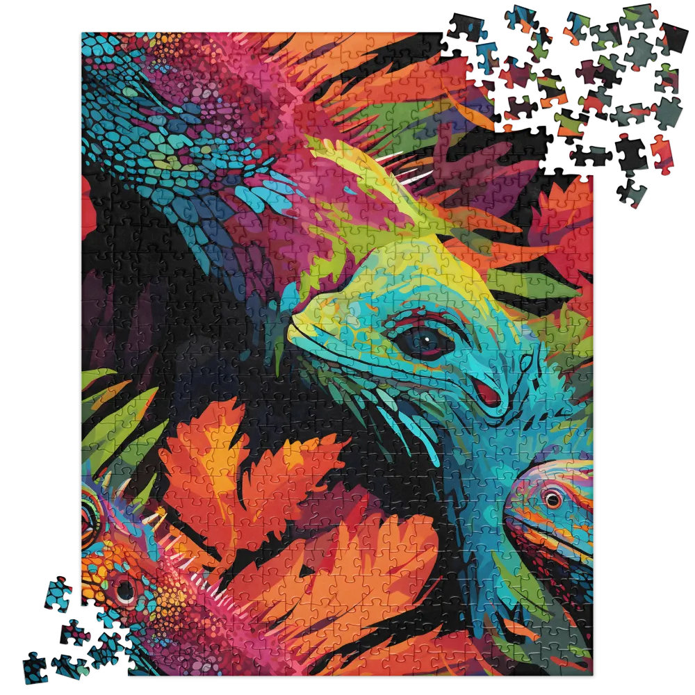 Vibrant Reptilian Harmony | Jigsaw Puzzle | 520 pieces