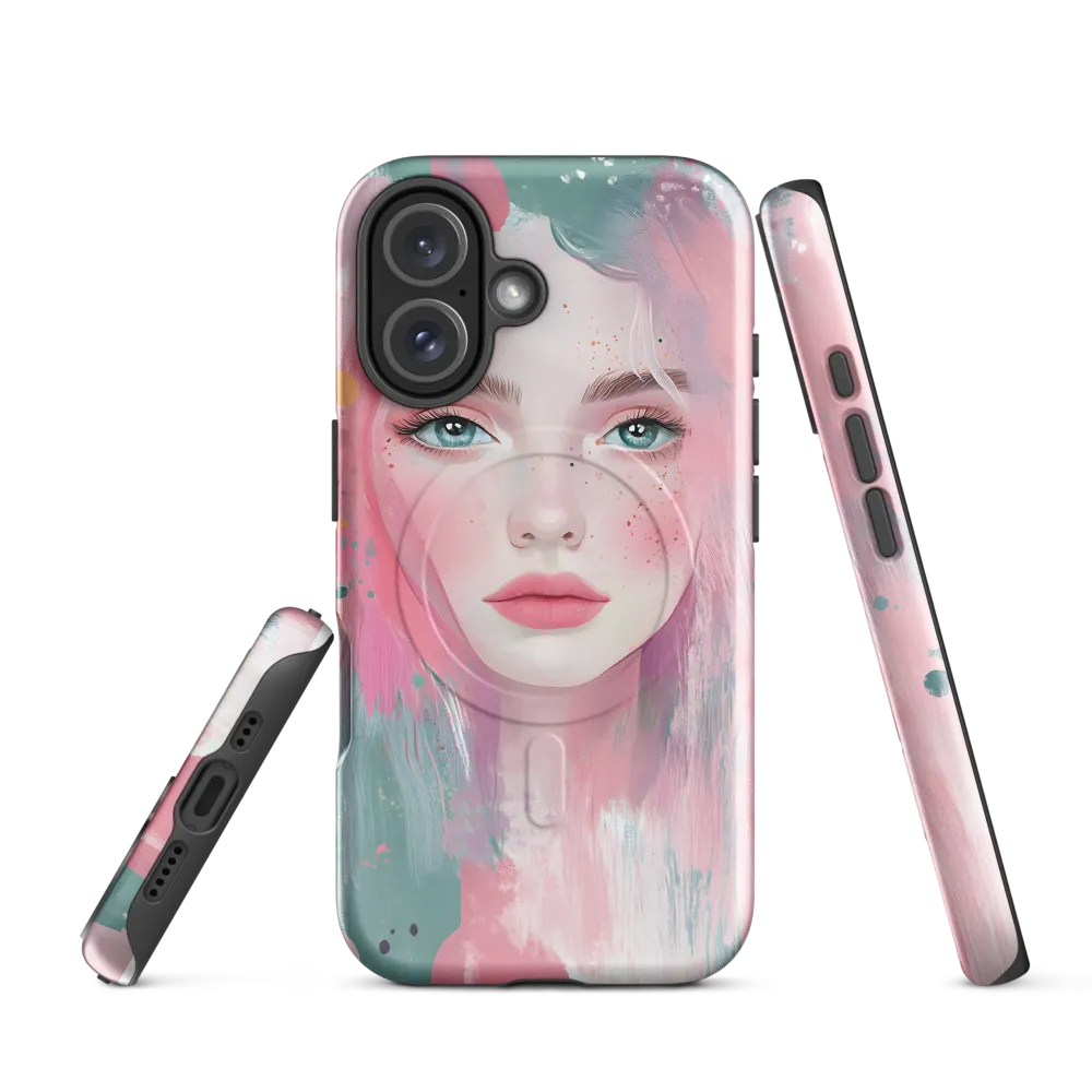 Dreamy Serenity: A Contemporary Portrait | Phone Case |  16 | MagSafe® Tough Case | Glossy