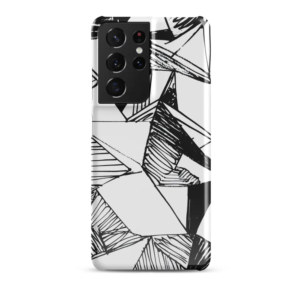 Dynamic Geometry in Ink | Phone Case |  S21 Ultra | Snap Case | Glossy