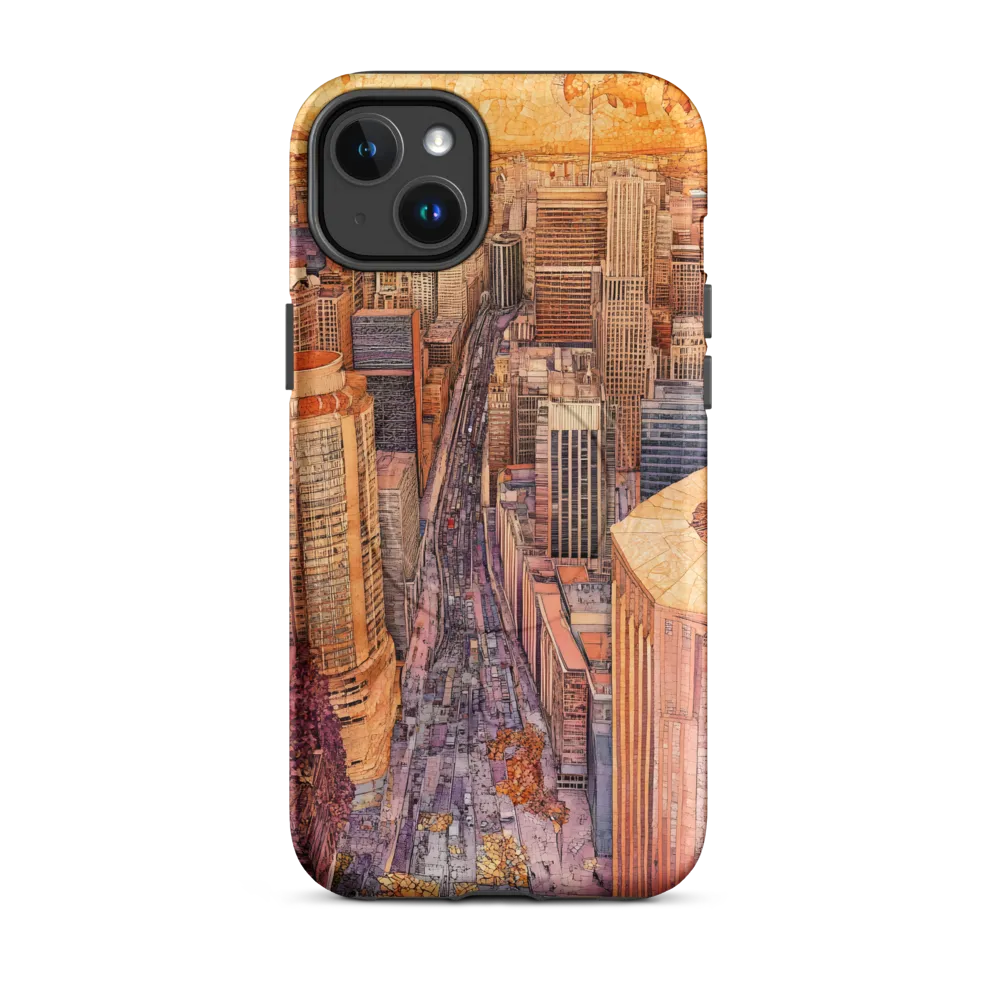 Mosaic Cityscape at Dusk