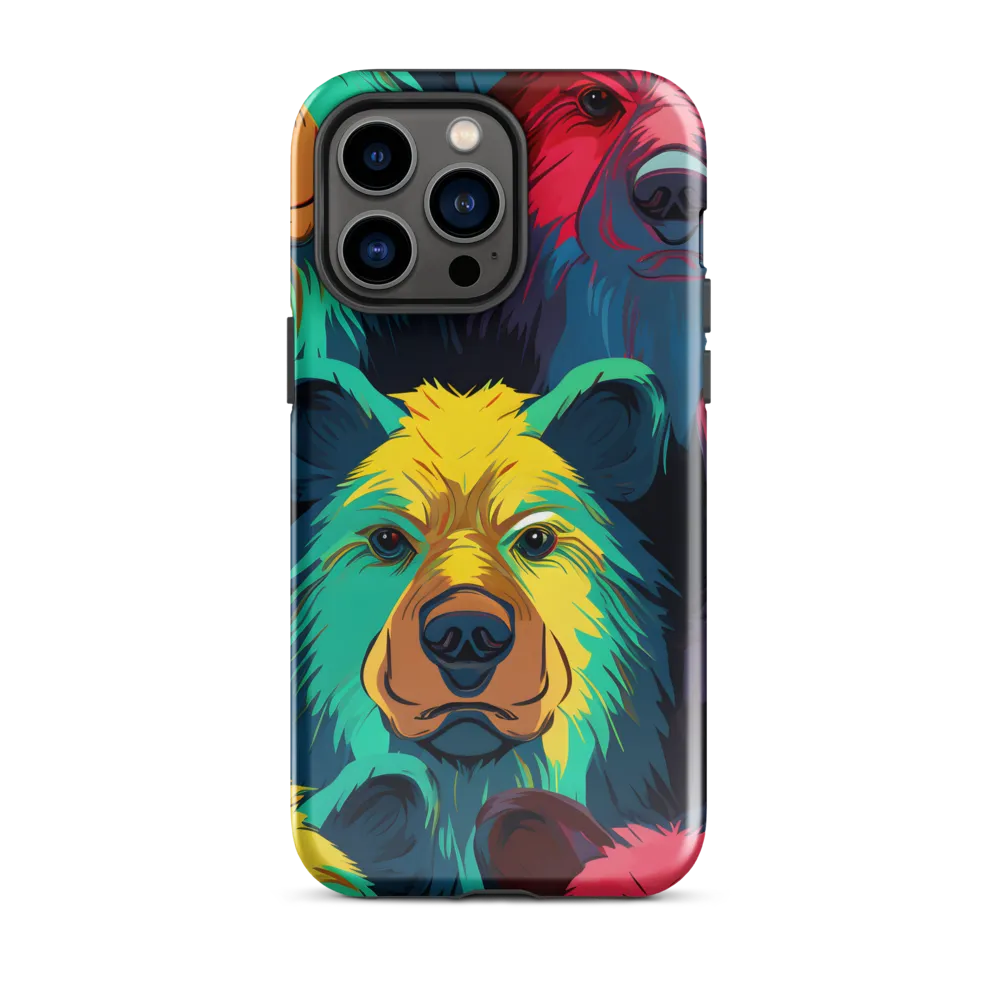 The Colorful Essence of Bears | Phone Case |  14 Pro Max | Tough Case | Glossy