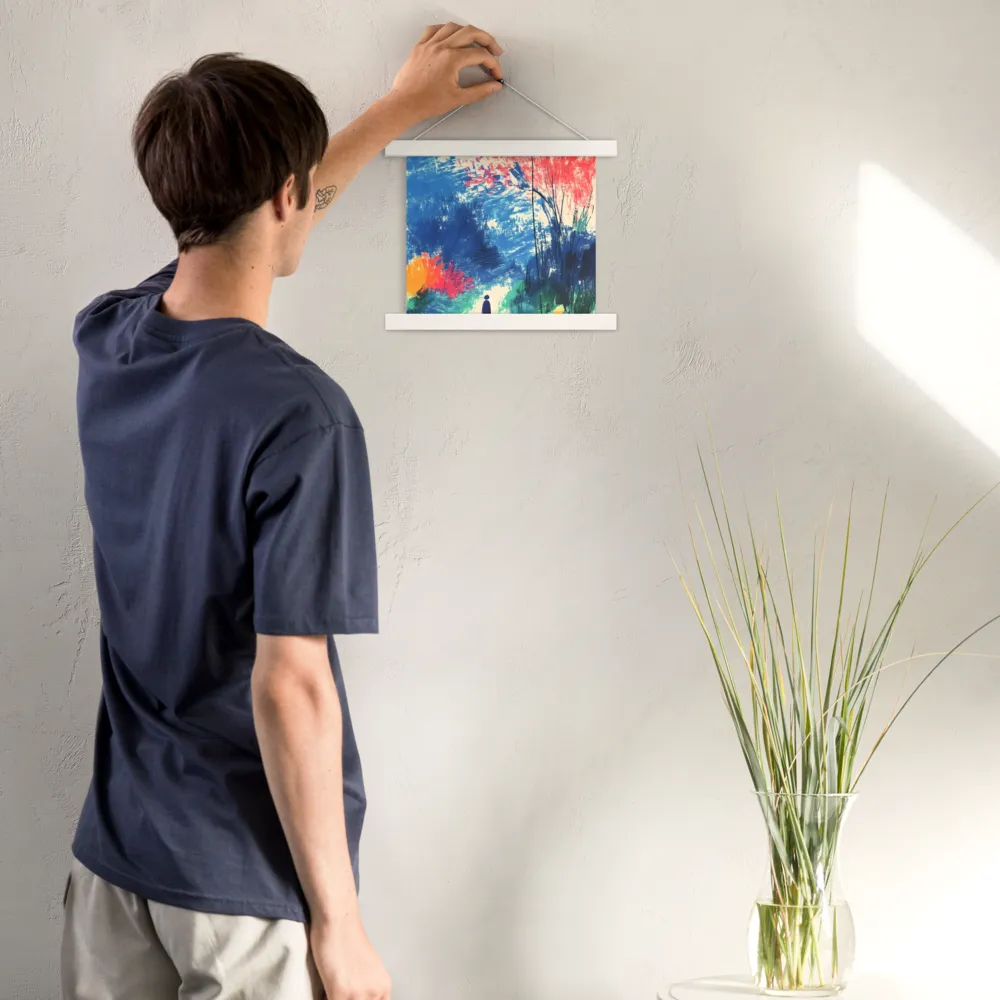 Whispers of Tranquility | Poster With White Wood Hanger | 10″×10″