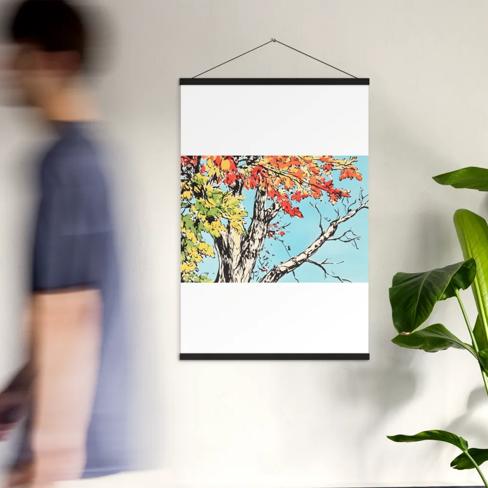 Autumn's Embrace | Poster With Black Wood Hanger | 24″×36″