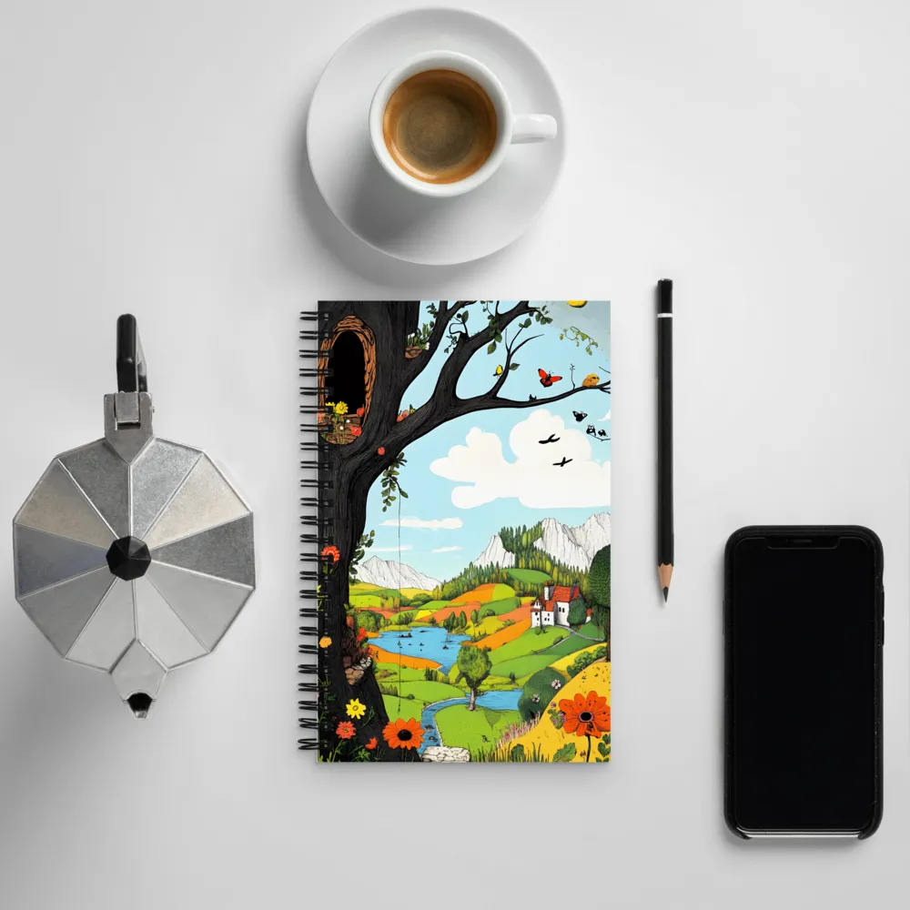 Whimsical Harmony in Nature | Spiral Notebook