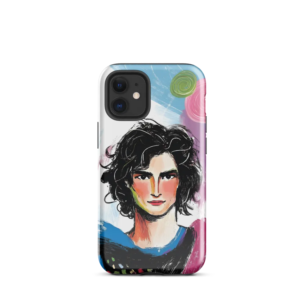 Vibrant Portrait of Youth | Phone Case |  12 mini | Tough Case | Glossy