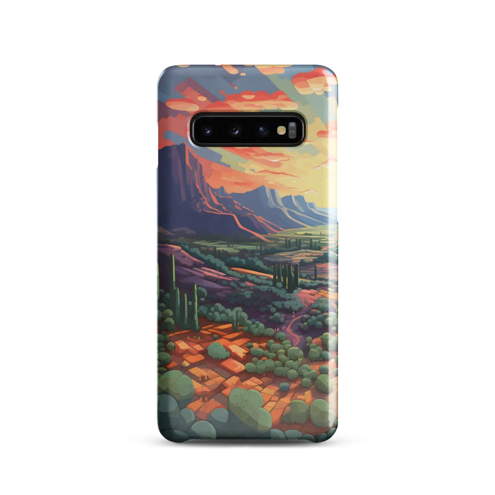 Desert Serenity at Dusk | Phone Case |  S10 | Snap Case | Glossy