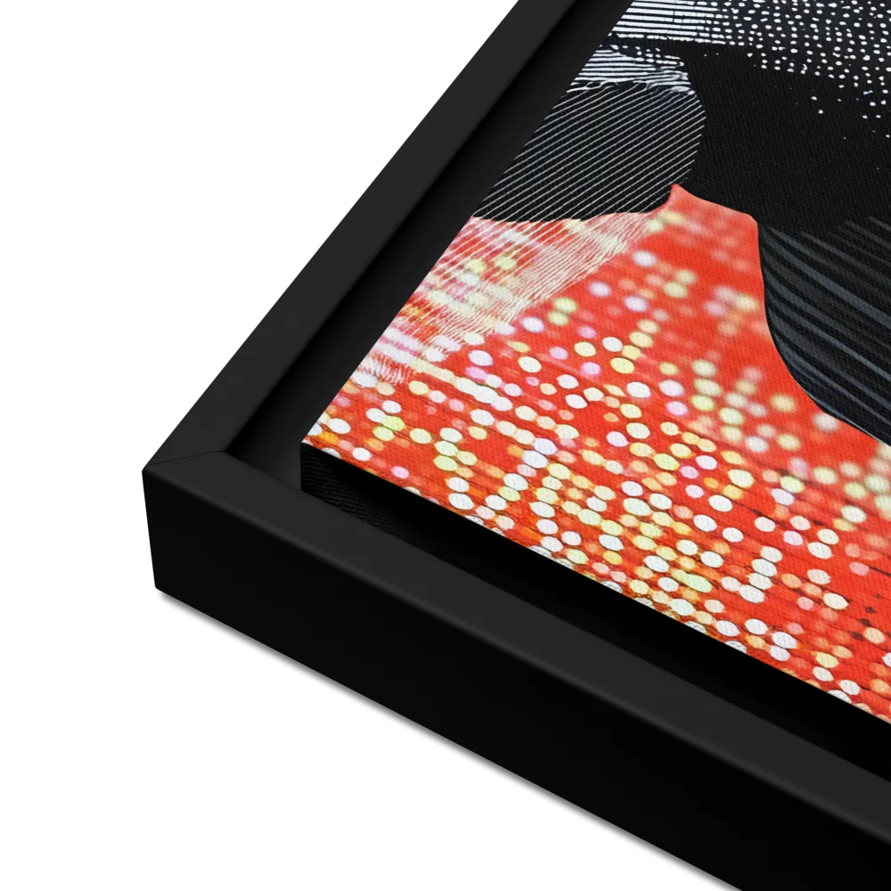 Veil of Modernity | Canvas with Black Frame | 12″×16″