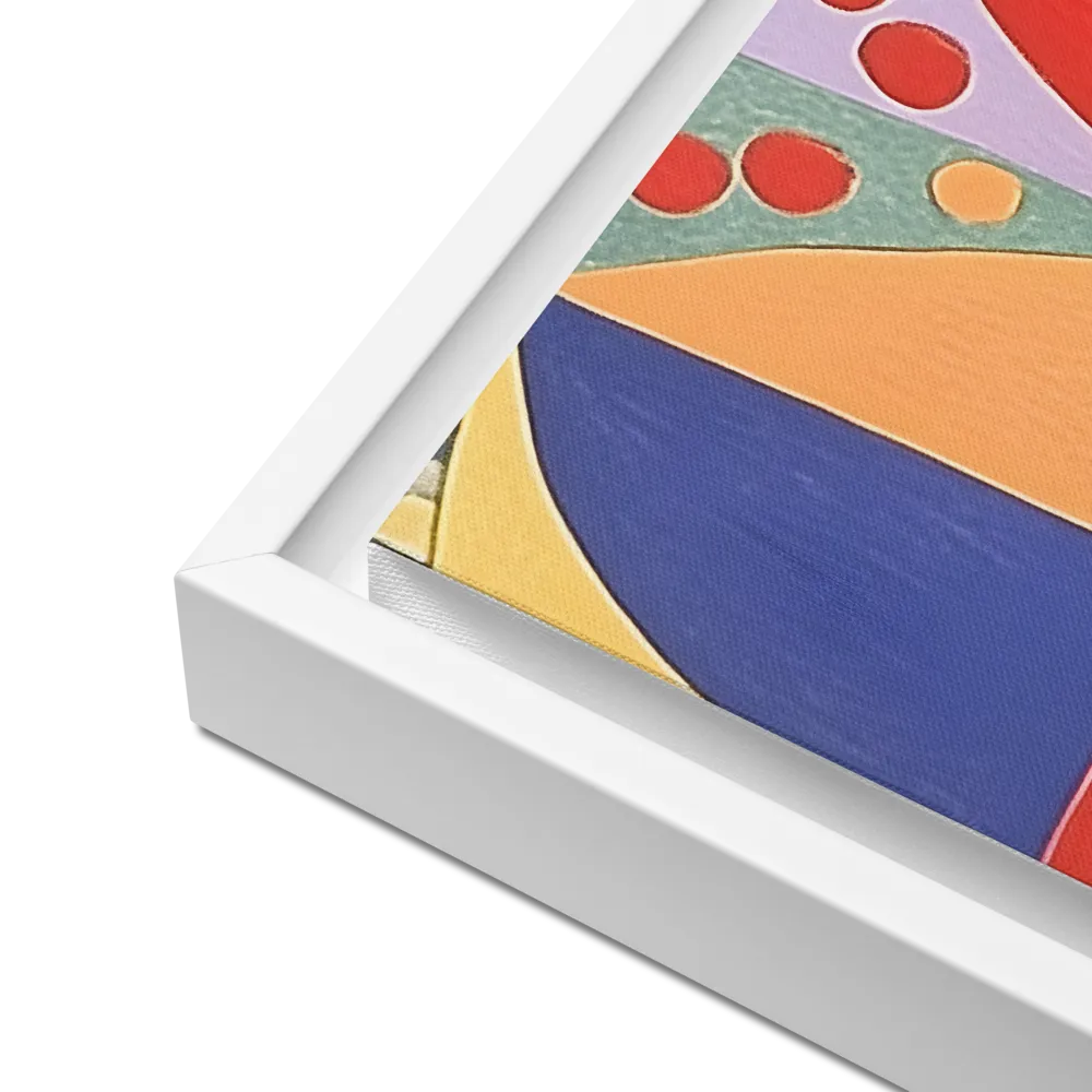 Dynamic Mosaic Symmetry | Canvas with White Frame | 16″×16″