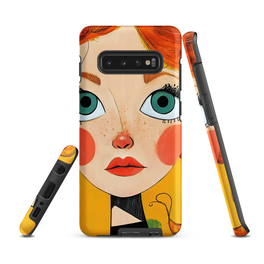 Whimsical Portrait of a Girl | Phone Case |  S10 Plus | Tough Case | Matte