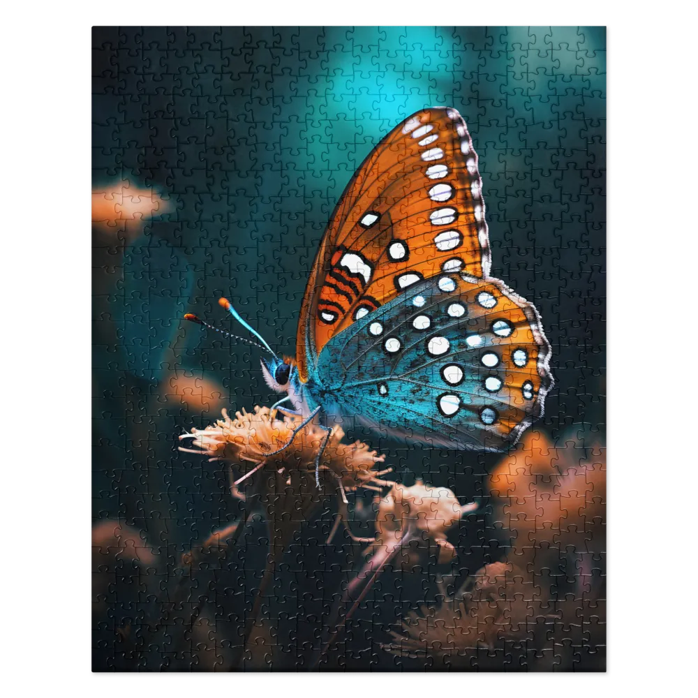 Whispers of Color: The Butterfly's Embrace | Jigsaw Puzzle | 520 pieces