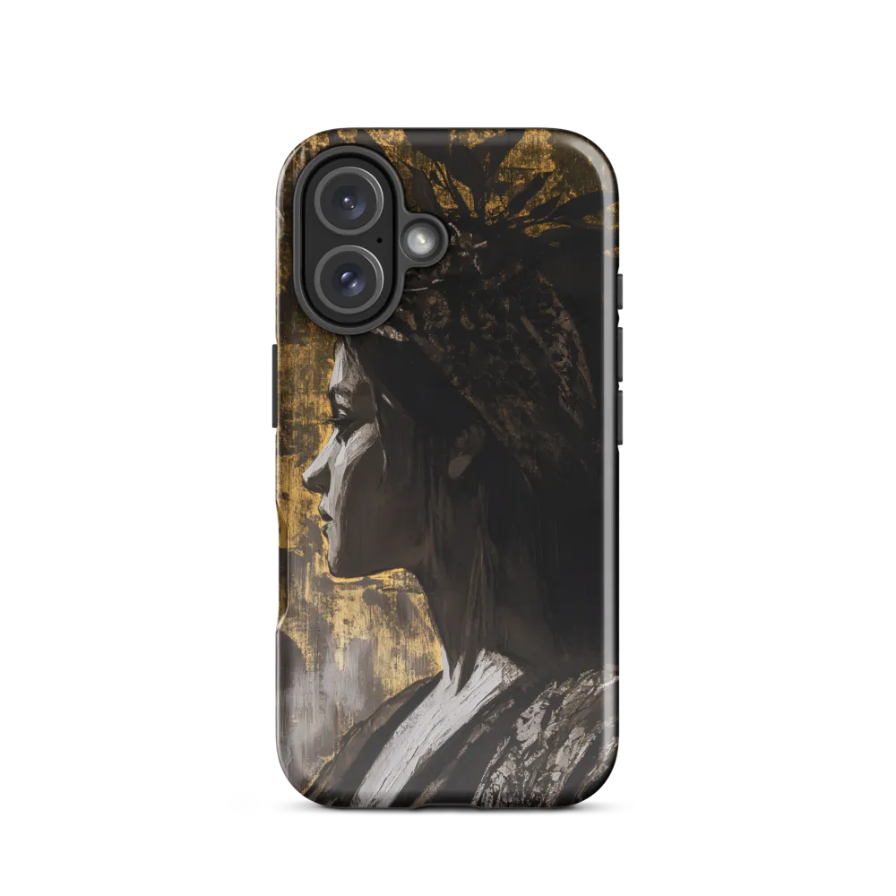 Golden Elegance: A Modern Profile Portrait