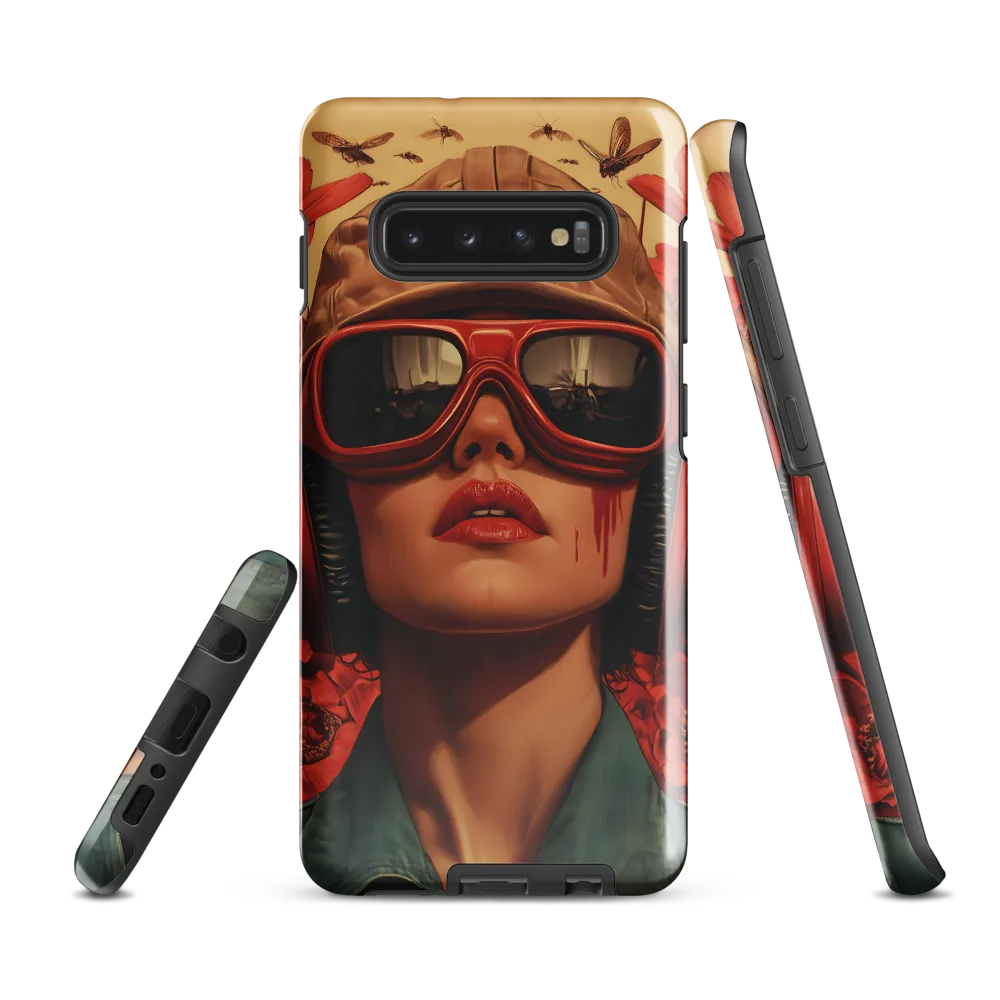 Defiant Portrait in a Floral Realm | Phone Case |  S10 Plus | Tough Case | Glossy