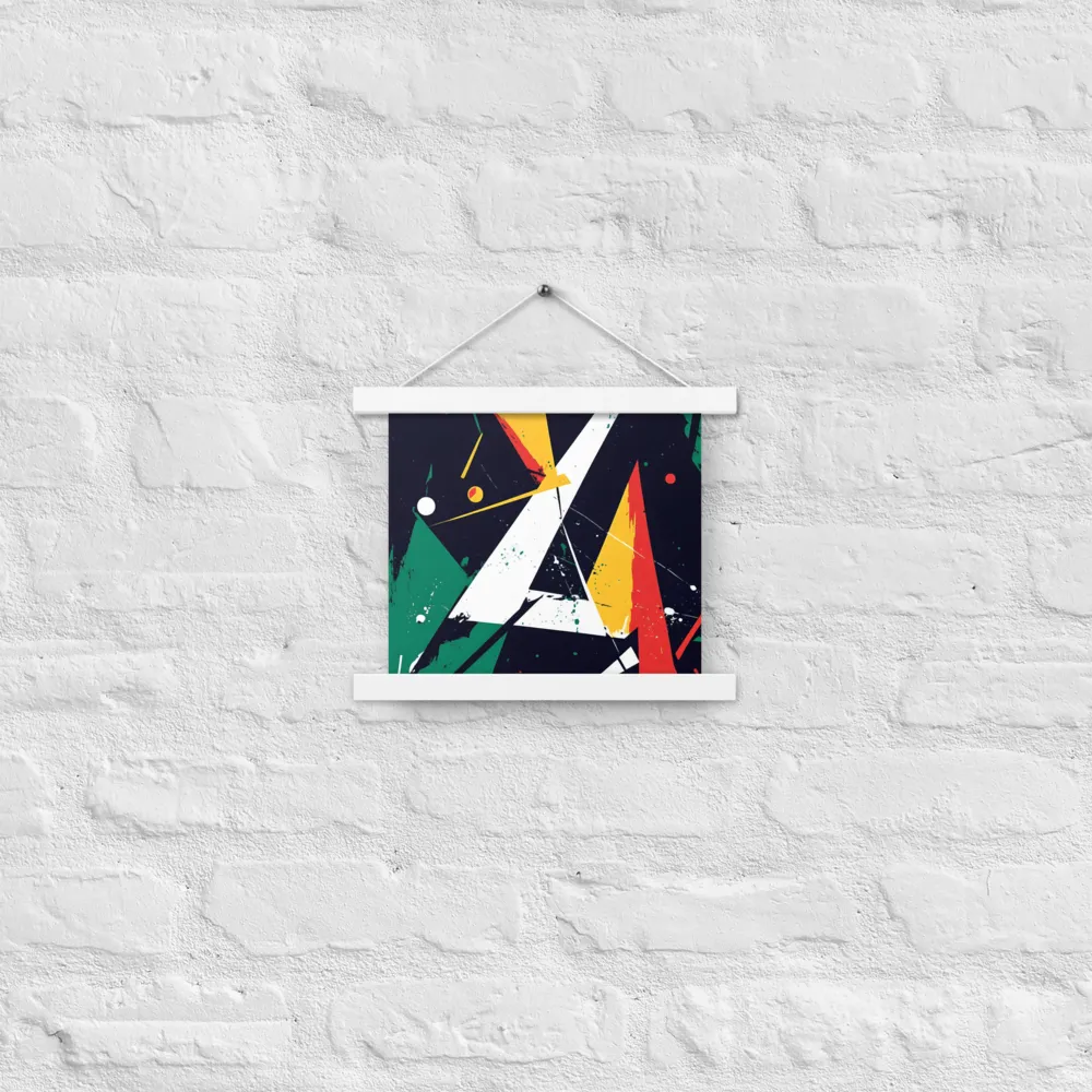 Dynamic Geometries | Poster With White Wood Hanger | 10″×10″