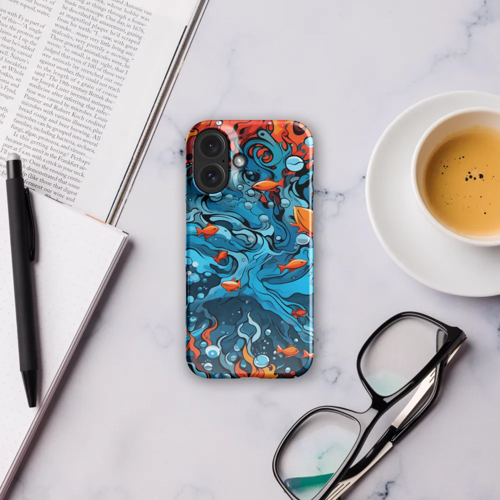 Fluid Harmony: Ocean and Flames | Phone Case |  16 | Snap Case | Glossy