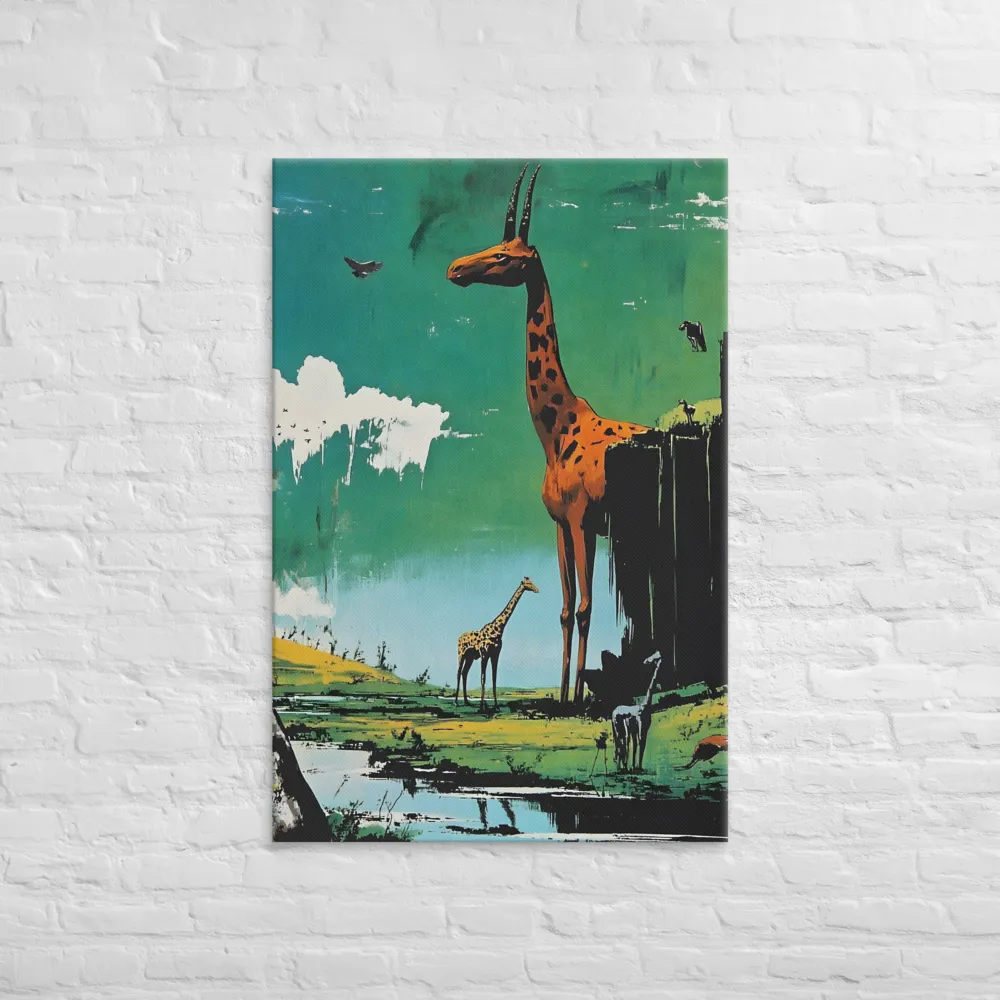 Giraffe Reverie | Canvas | 32″×48″