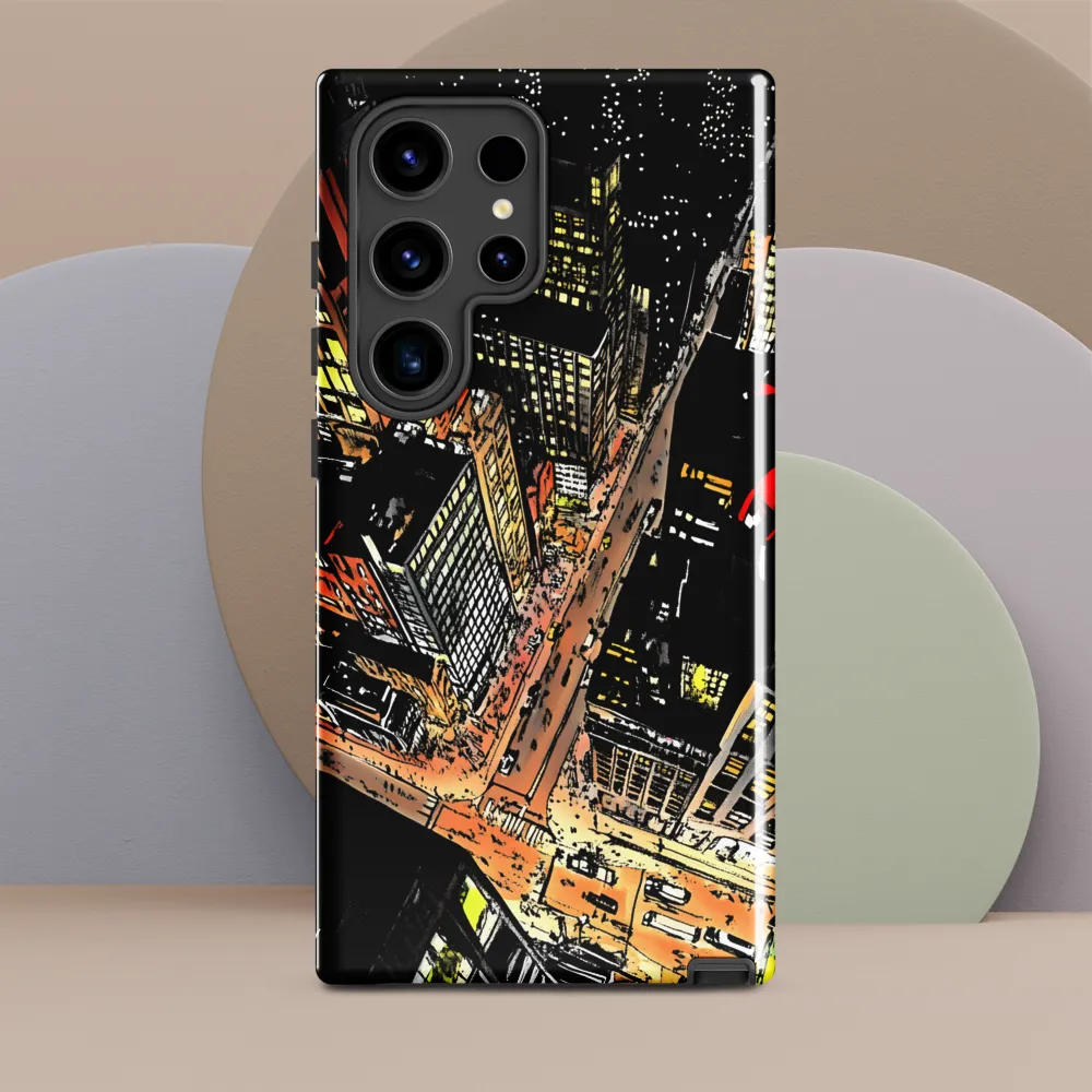 Urban Nightscape: A Bird's-eye View