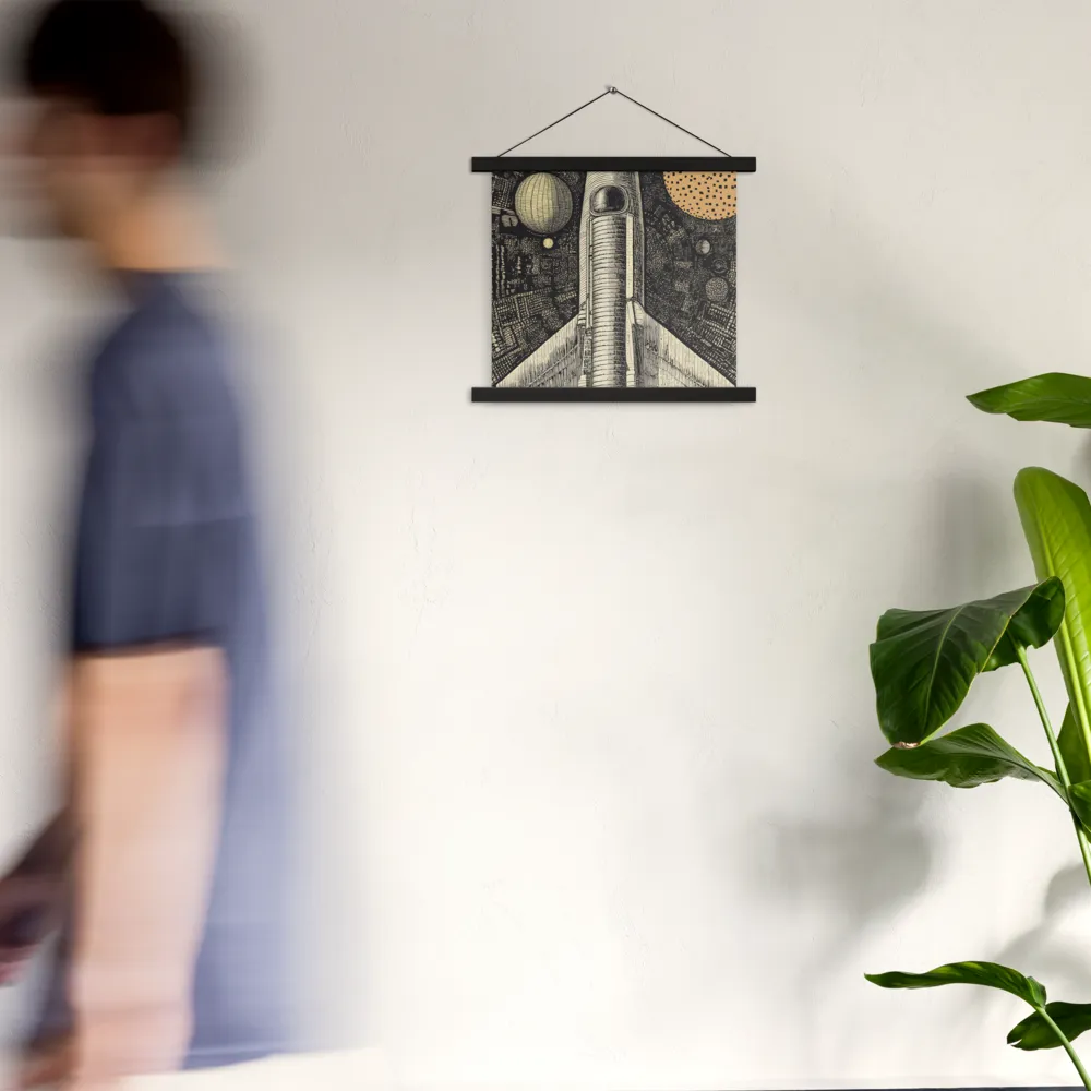 Voyage to the Unknown | Poster With Black Wood Hanger | 14″×14″