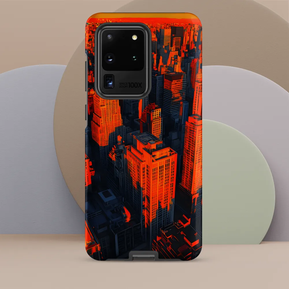 Urban Dawn: A Digital Ode to Skyscrapers | Phone Case |  S20 Ultra | Tough Case | Matte