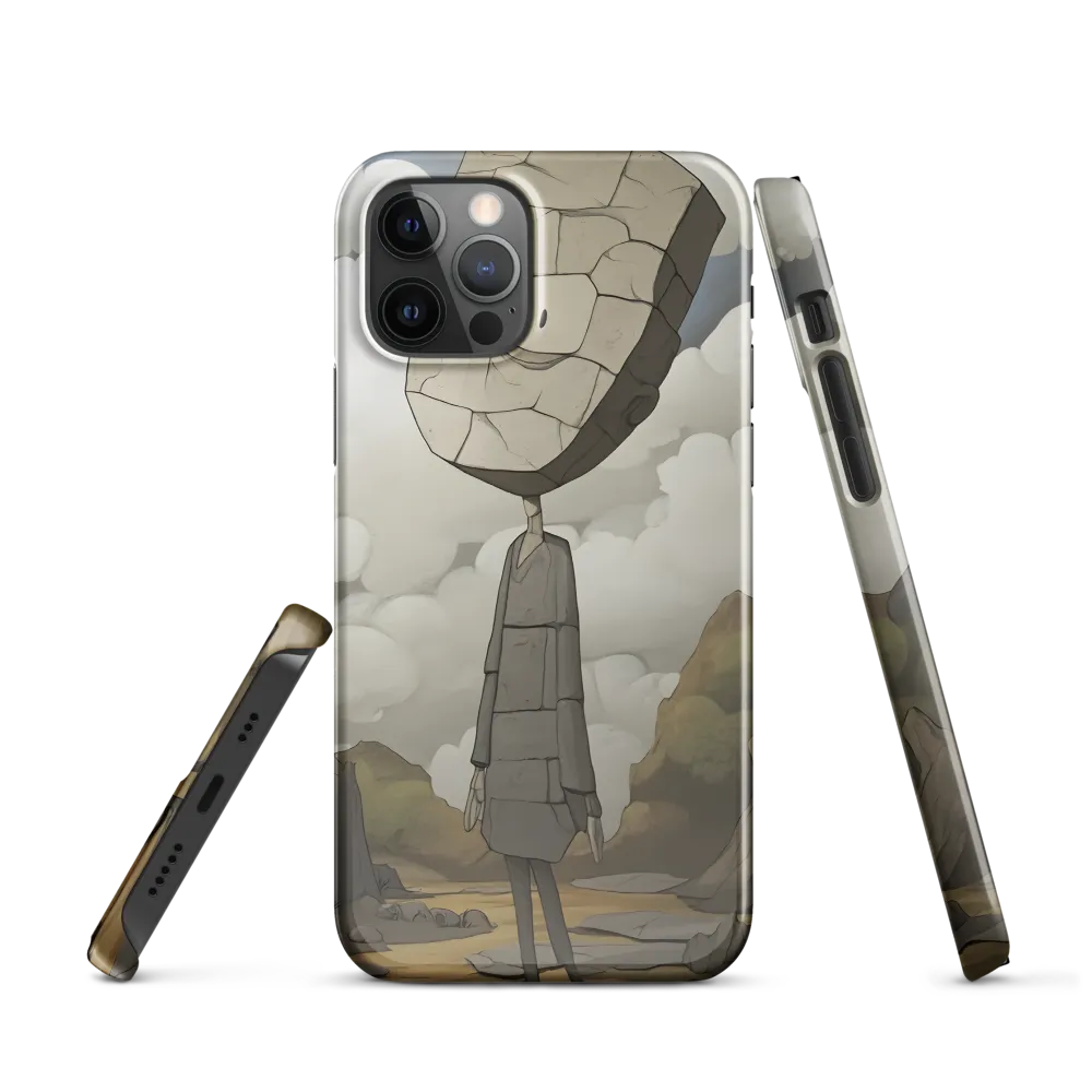 Whimsical Stone Figure in a Rocky Landscape | Phone Case |  12 Pro | Snap Case | Glossy