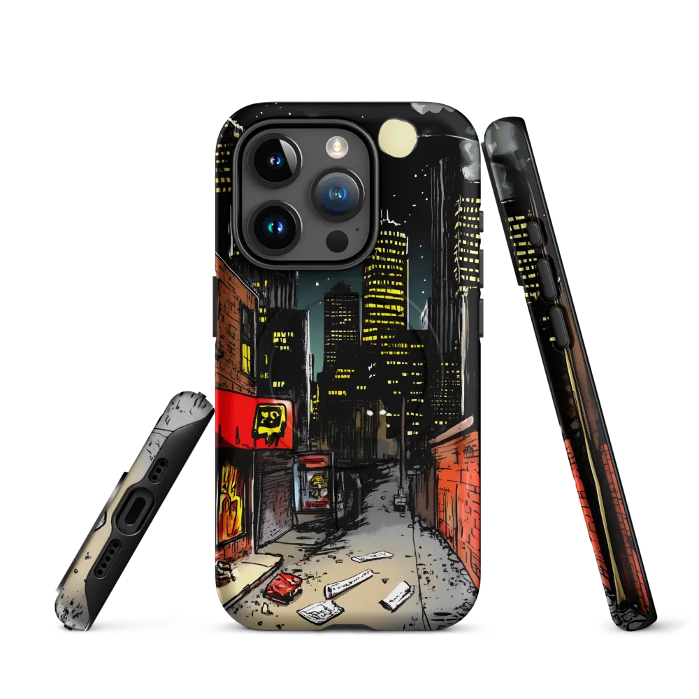 Nocturnal Cityscape: The Hidden Alley | Phone Case |  15 Pro | MagSafe® Tough Case | Matte