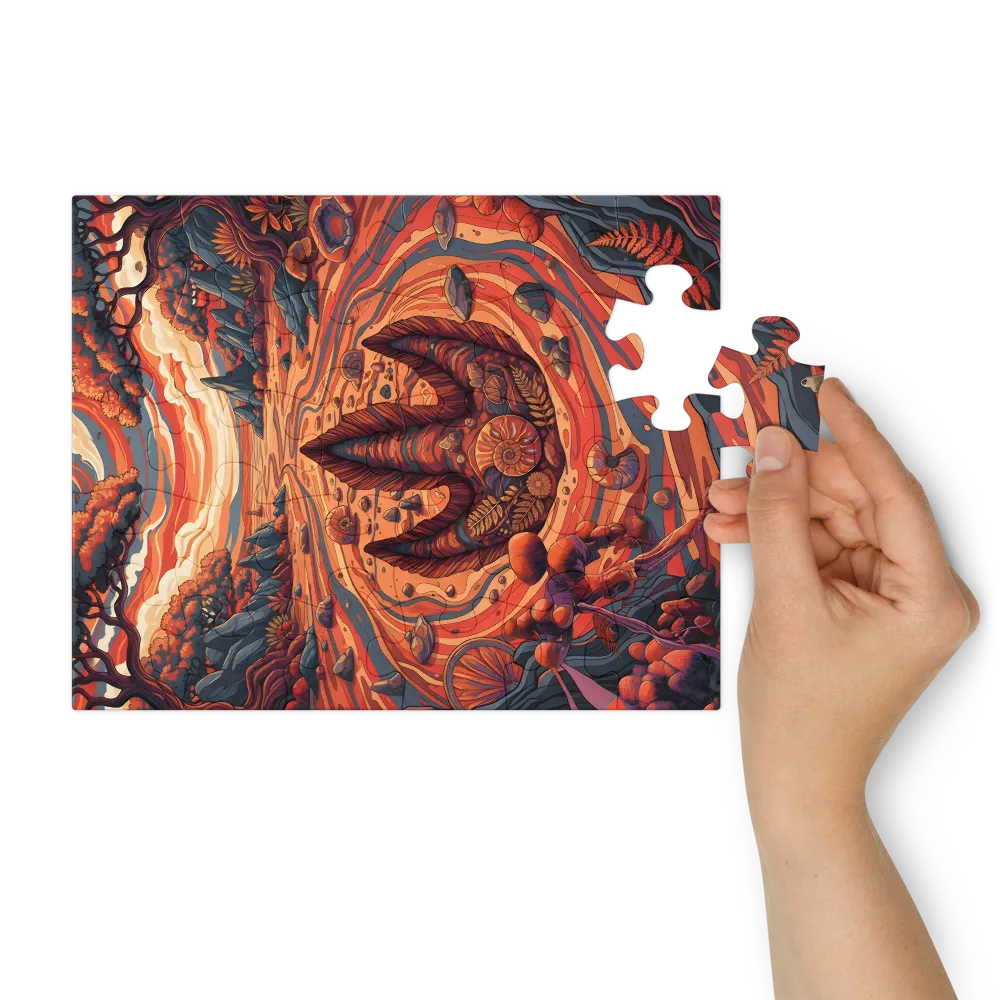 Ammonite River 
 Jigsaw Puzzle in Tin Box