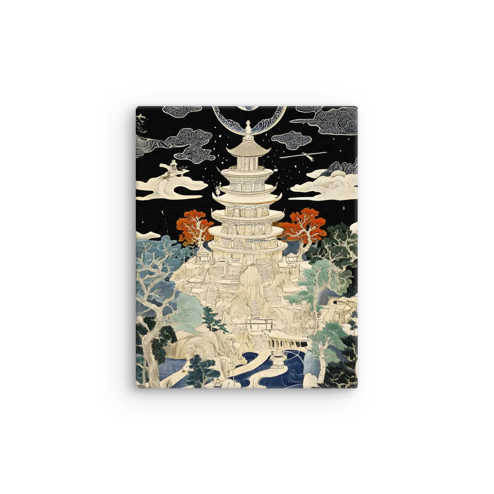 Whispers of the Pagoda | Thin Canvas | 11″×14″