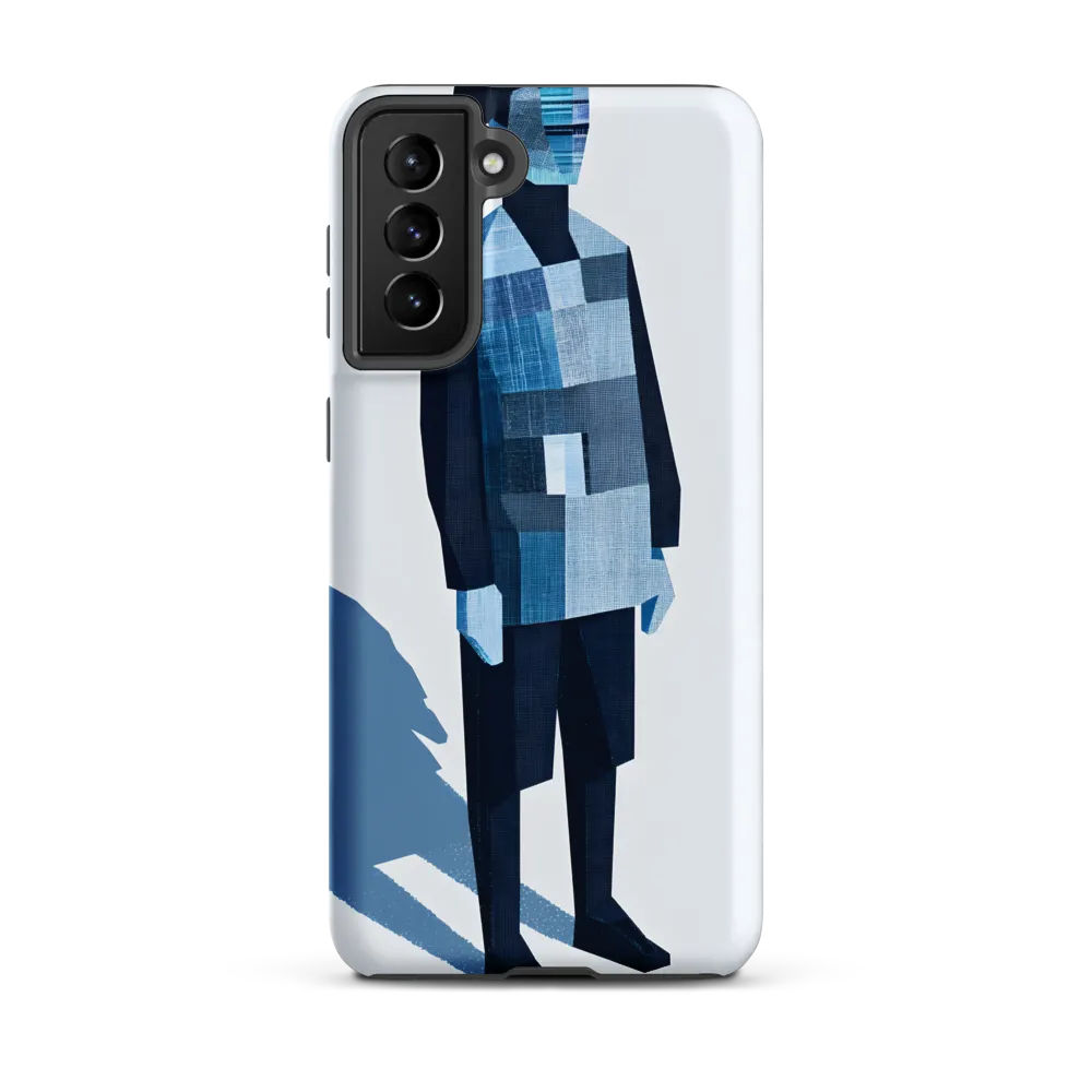 Patchwork Figure in Blue