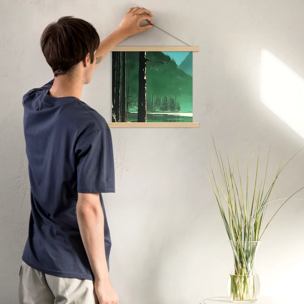 Reflections of Tranquility | Poster With Oak Wood Hanger | 14″×14″