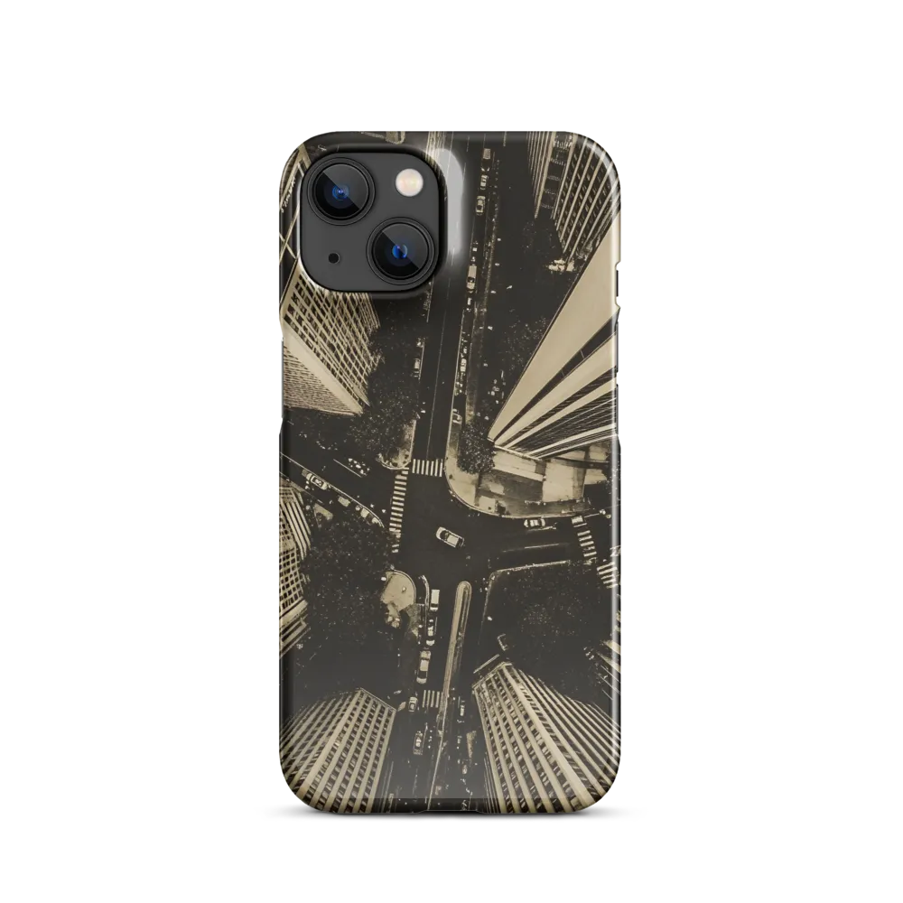Urban Symphony: Aerial Perspective of City Life | Phone Case |  14 | Snap Case | Glossy