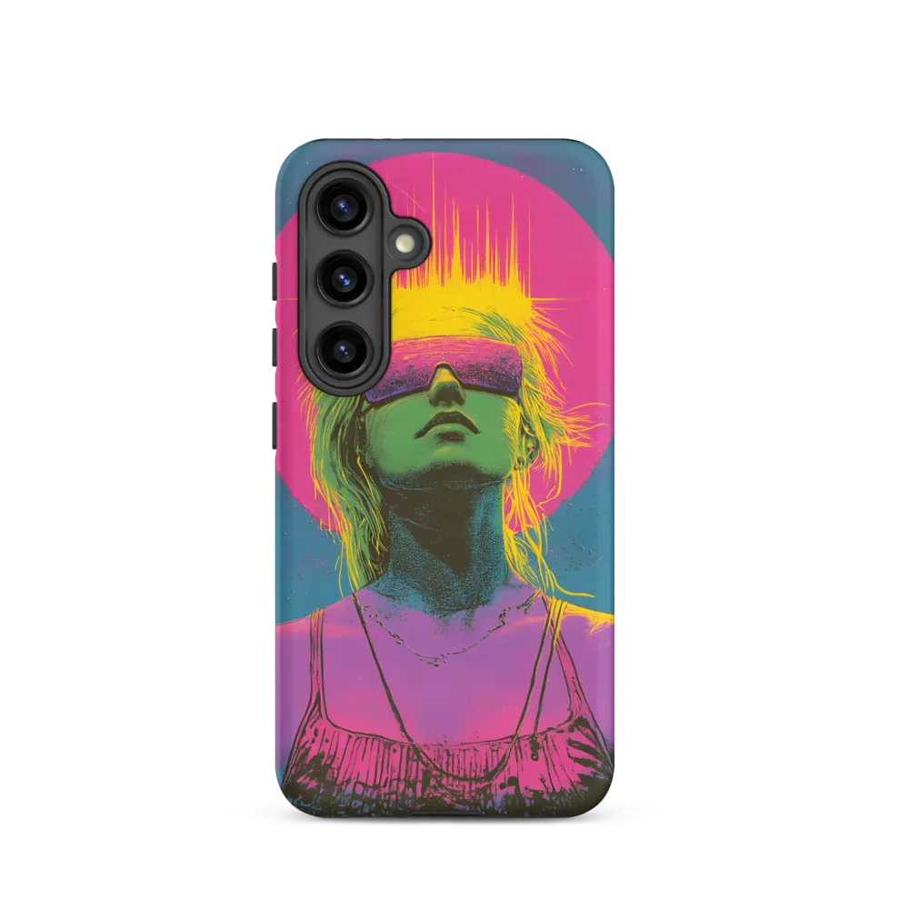 Neon Dreams: Portrait of a Modern Muse | Phone Case |  S24 | Tough Case | Matte