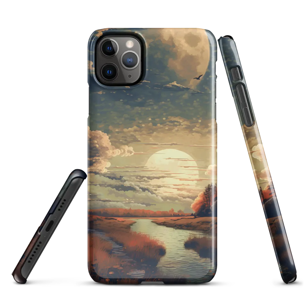 Whispers of Dusk: A Tranquil River Landscape | Phone Case |  11 Pro Max | Snap Case | Glossy