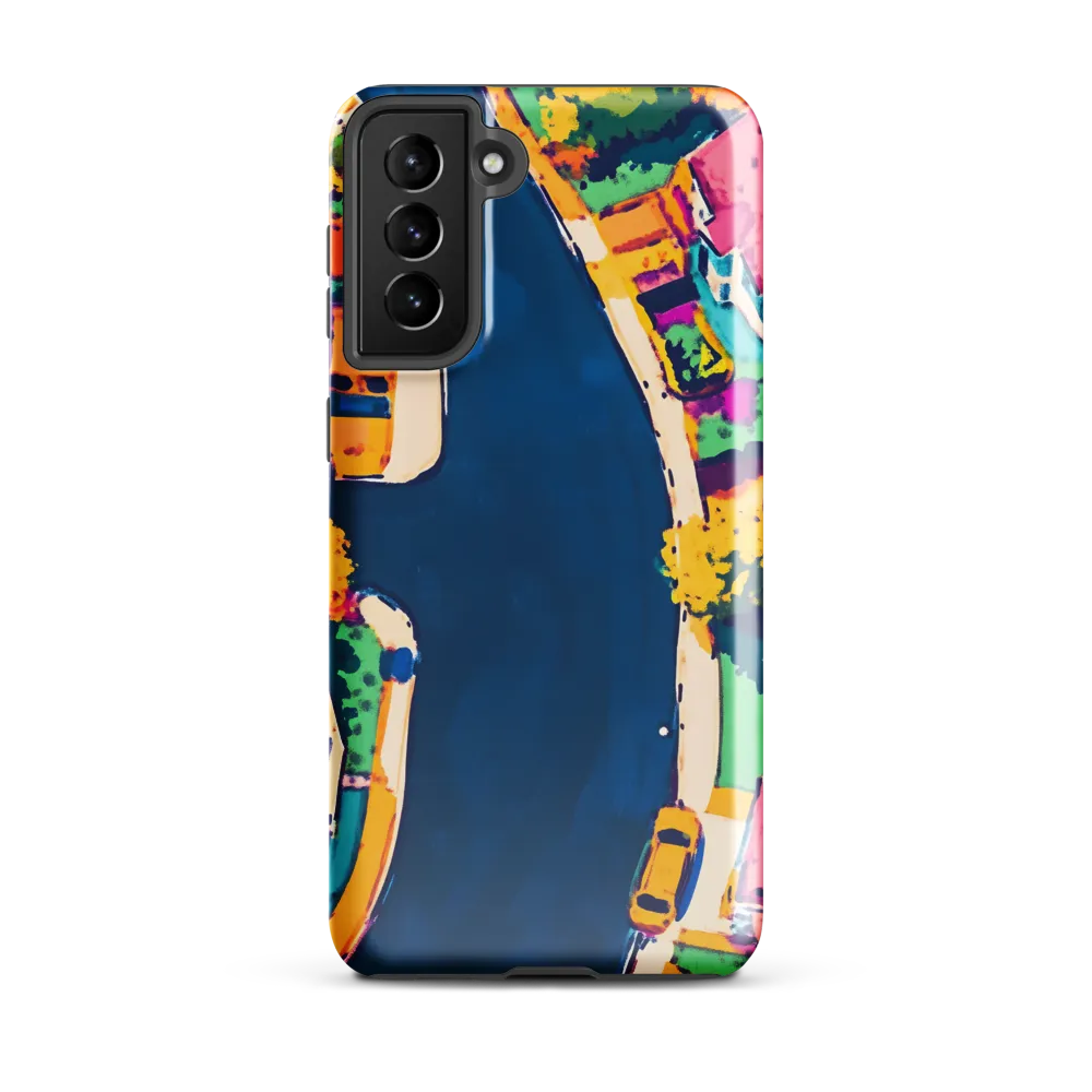 Curved Streets: A Vibrant Suburban Tapestry
