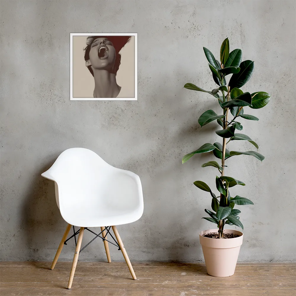 Echoes of Emotion | Poster with White Frame | 18″×18″