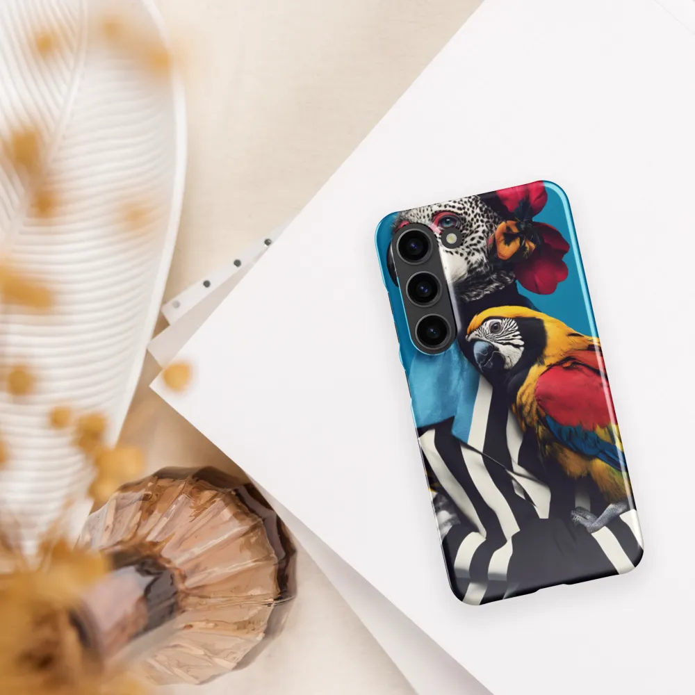 Vibrant Fusion of Flora and Fauna | Phone Case |  S23 | Snap Case | Glossy