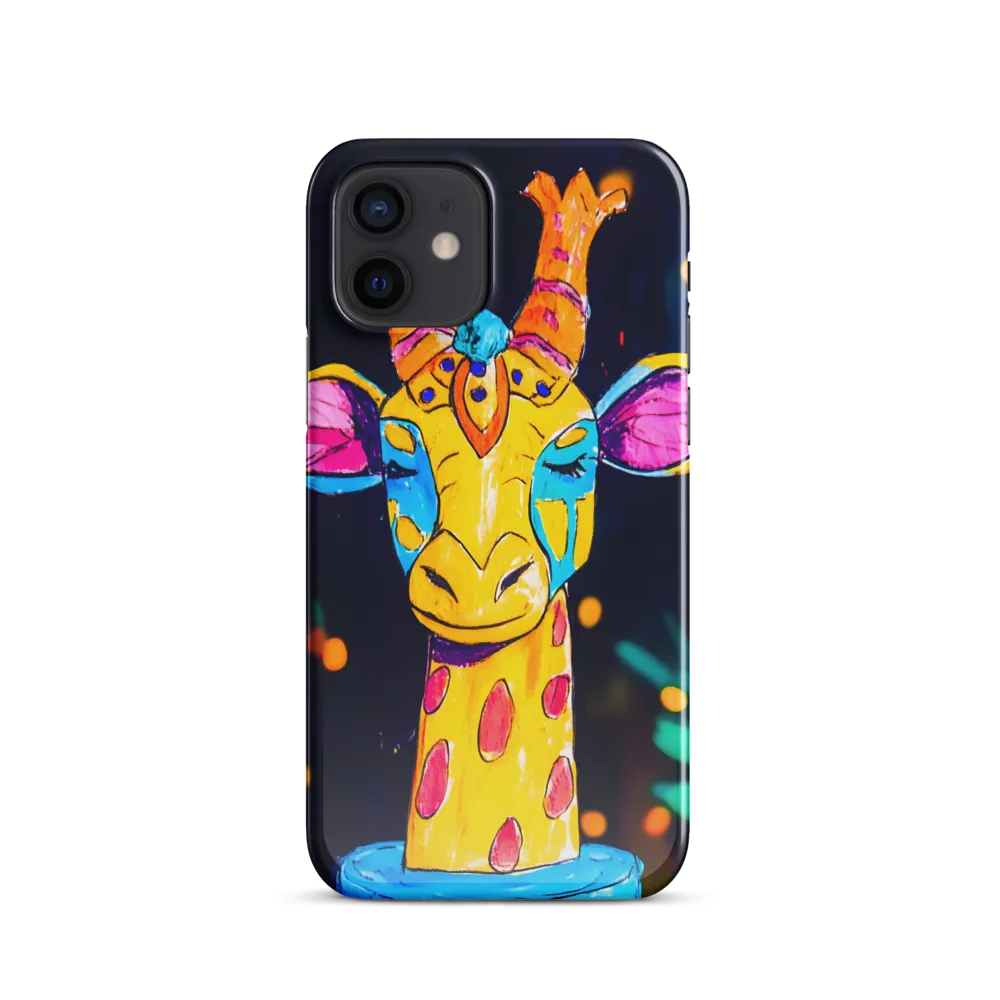 Whimsical Giraffe in Vibrant Colors