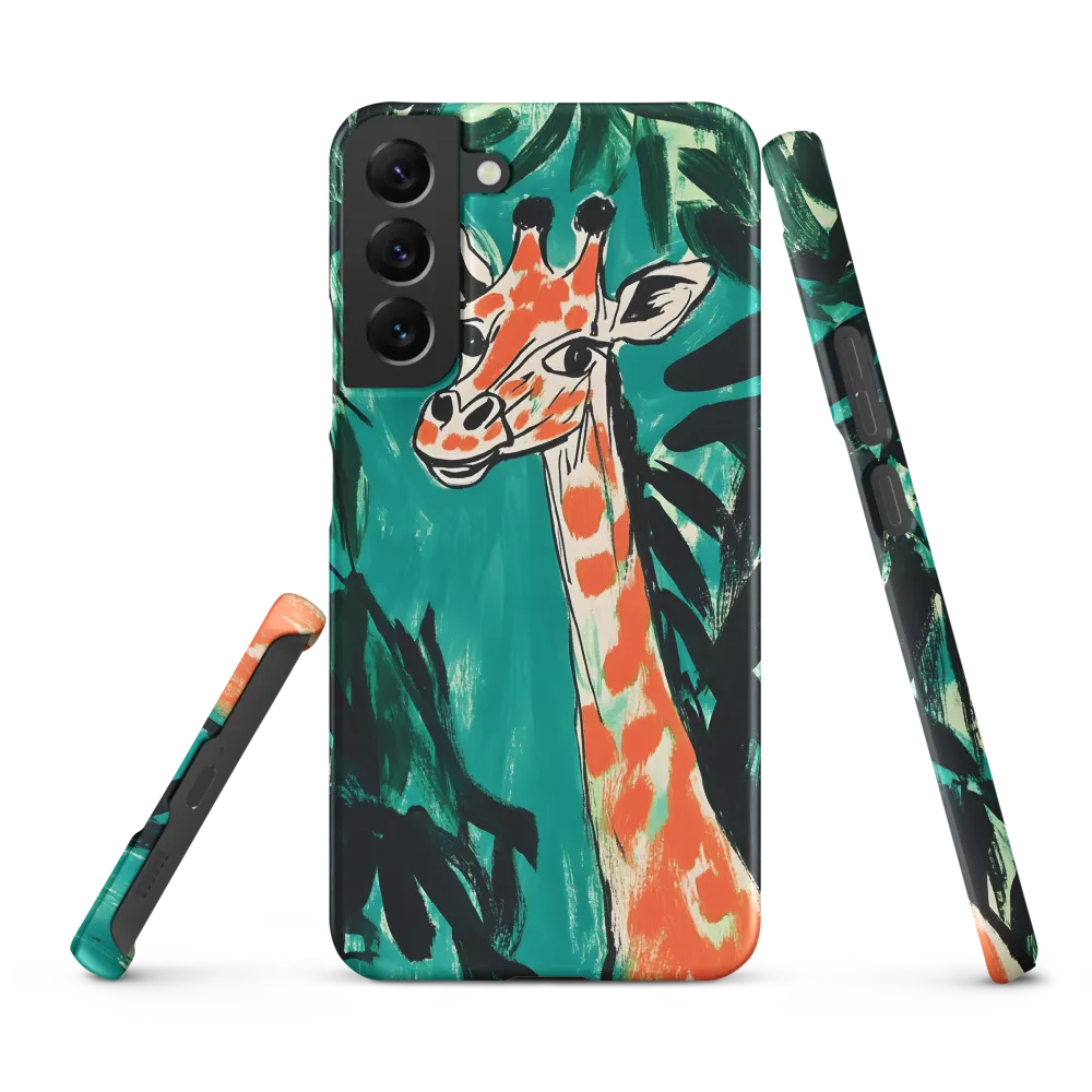 Curious Giraffe in Lush Greenery | Phone Case |  S22 Plus | Snap Case | Matte