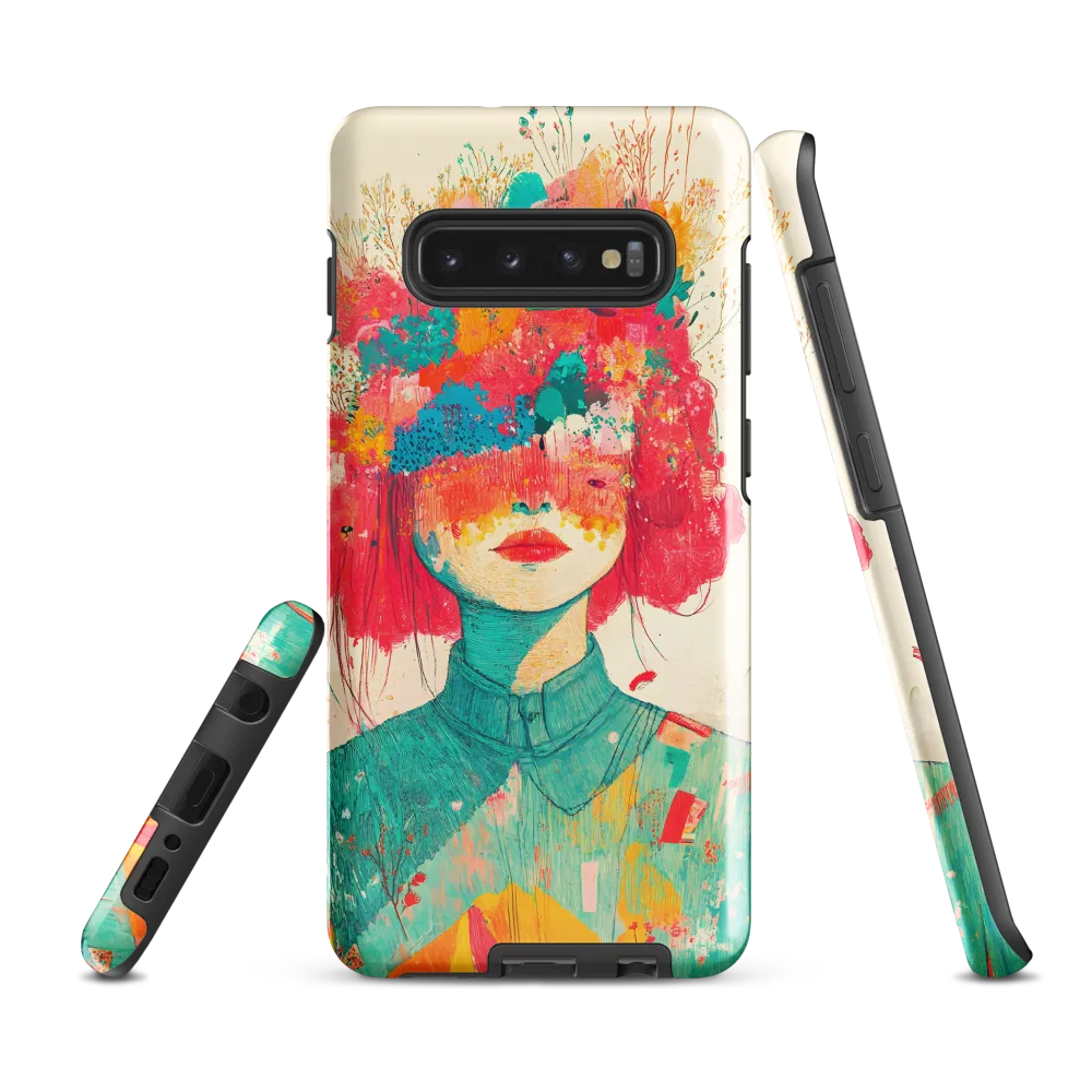 Whimsical Floral Portrait | Phone Case |  S10 Plus | Tough Case | Glossy