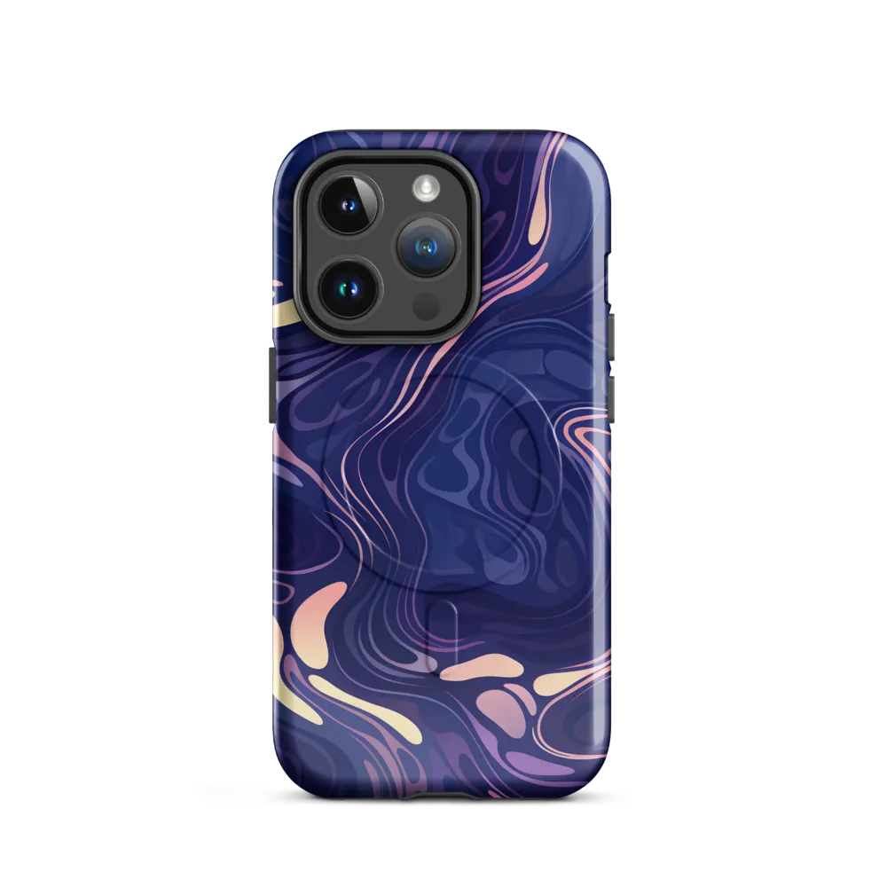 Serene Waves of Color | Phone Case |  14 Pro | MagSafe® Tough Case | Glossy