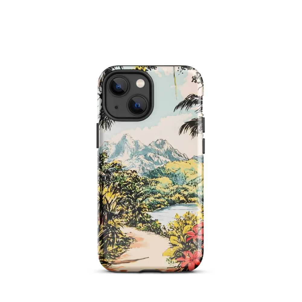 Tropical Serenity | Phone Case |  13 mini | Tough Case | Glossy