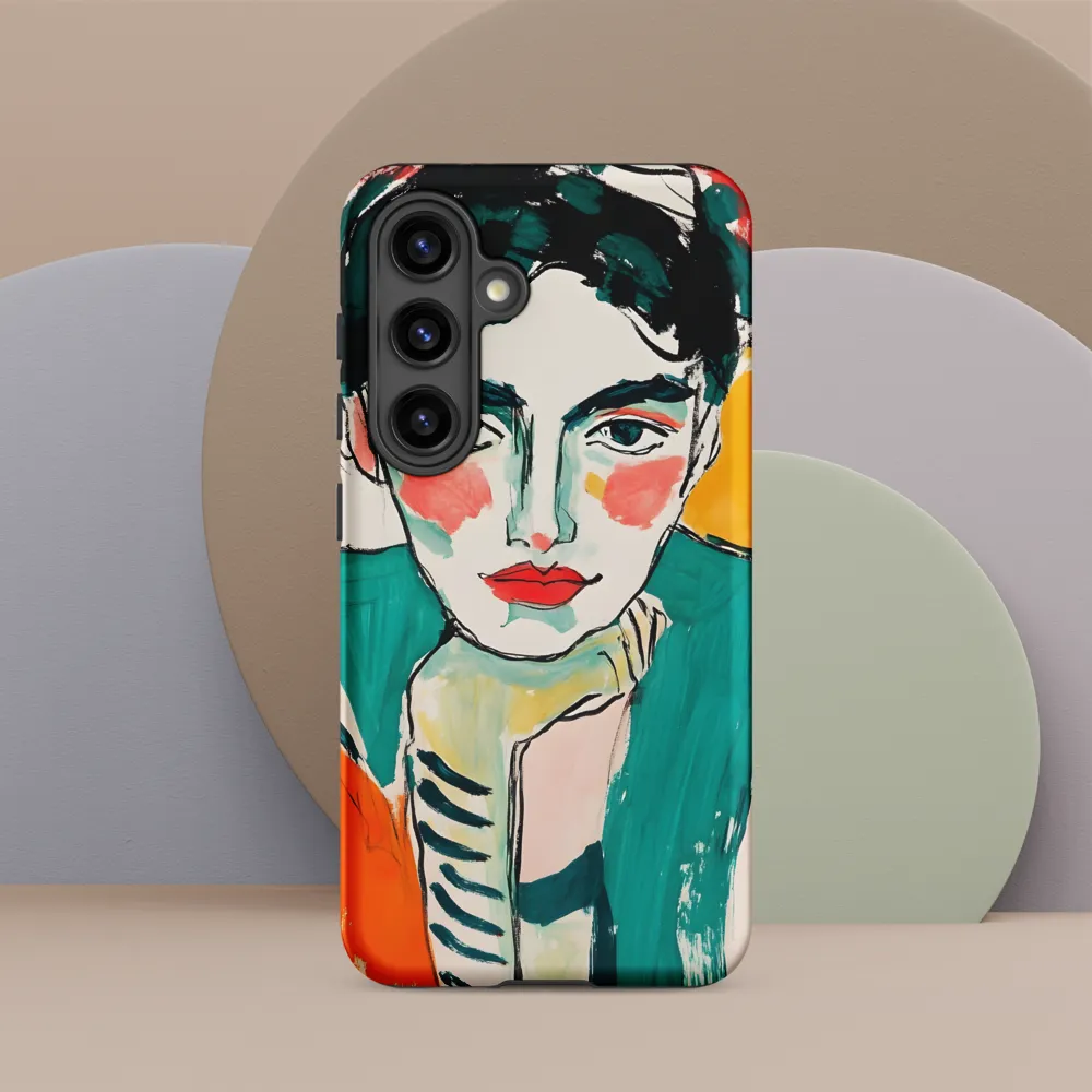 Contemplative Portrait in Bold Hues
